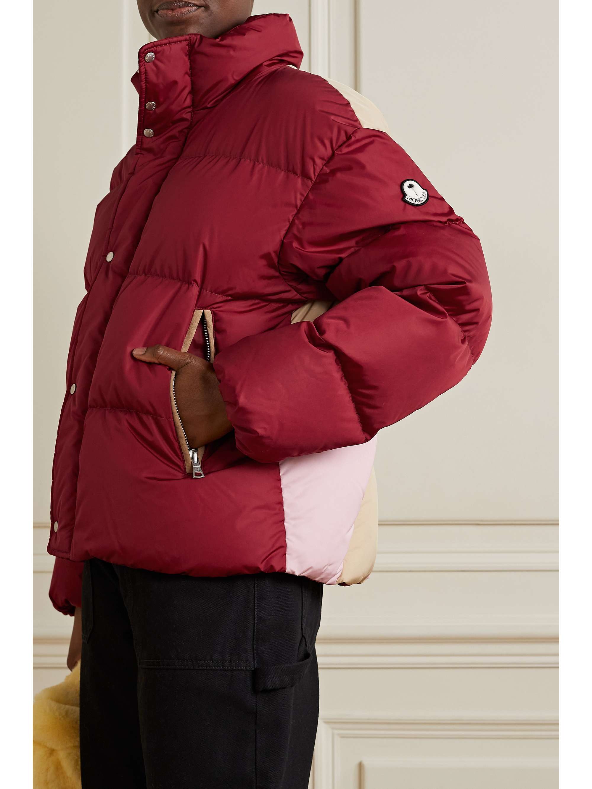MONCLER GENIUS x 8 Palm Angels 拼色绗缝软壳面料羽绒夹克