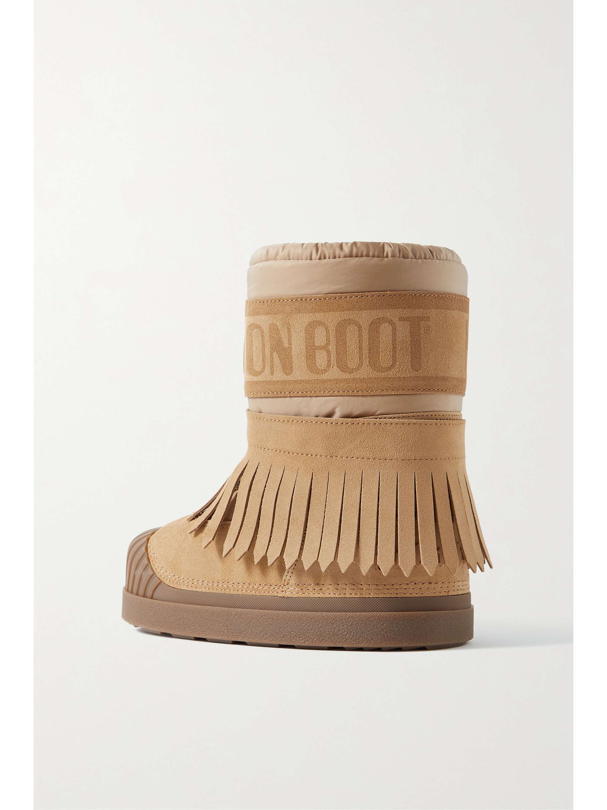 MONCLER GENIUS + 8 Palm Angels + Moon Boot Adhara suede, shell and rubber snow boots