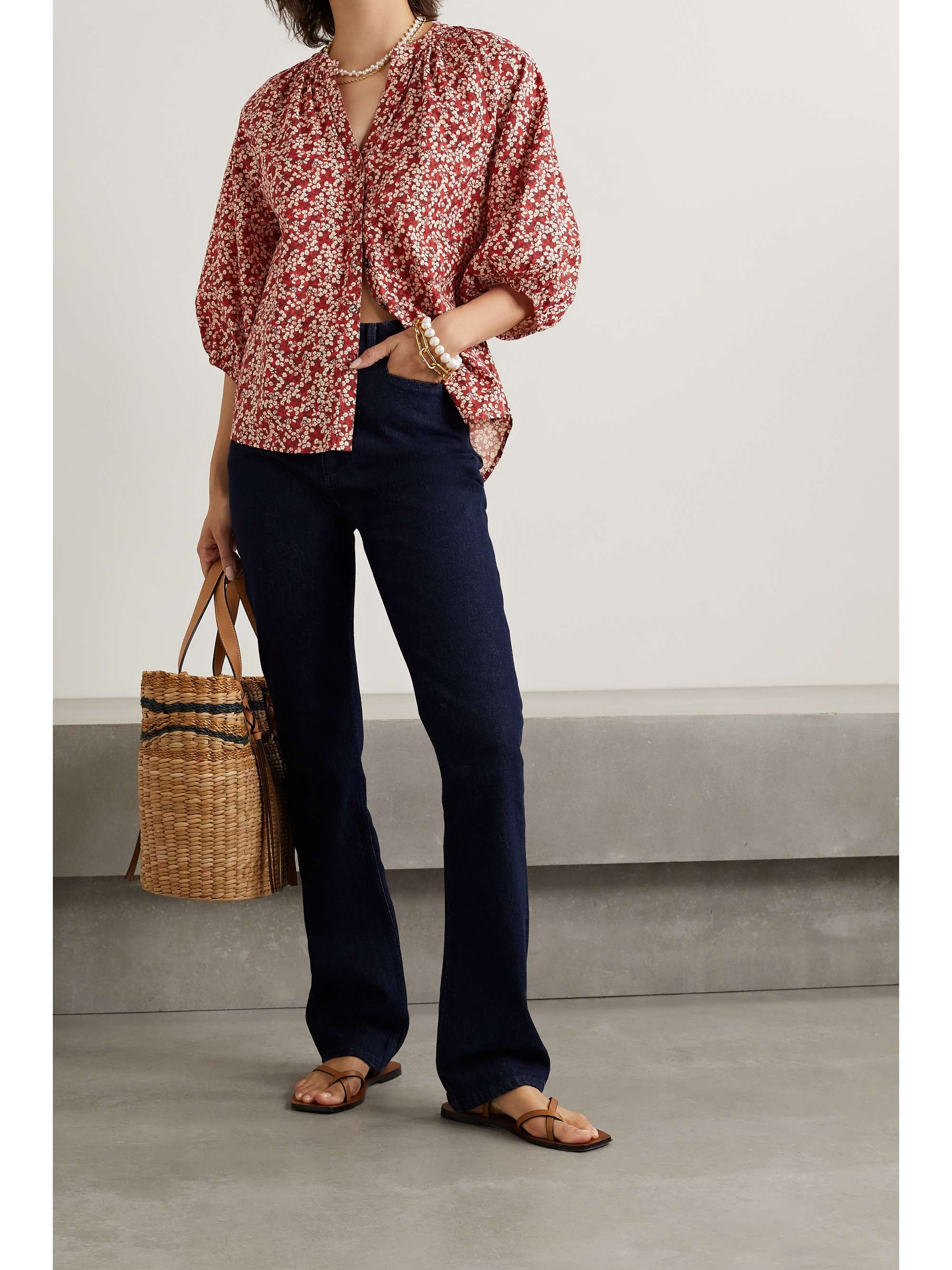Red Mitte floral-print organic cotton 