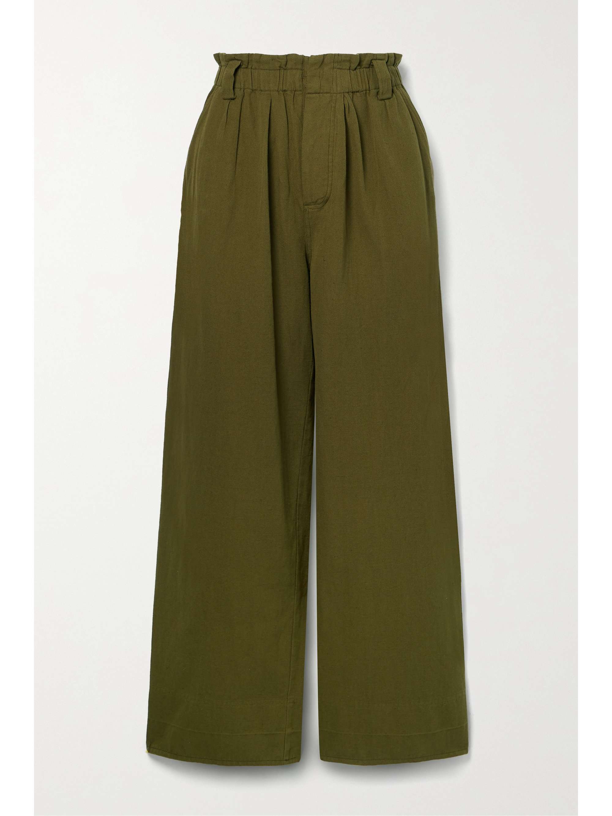 Army green Son Vida gathered linen and 