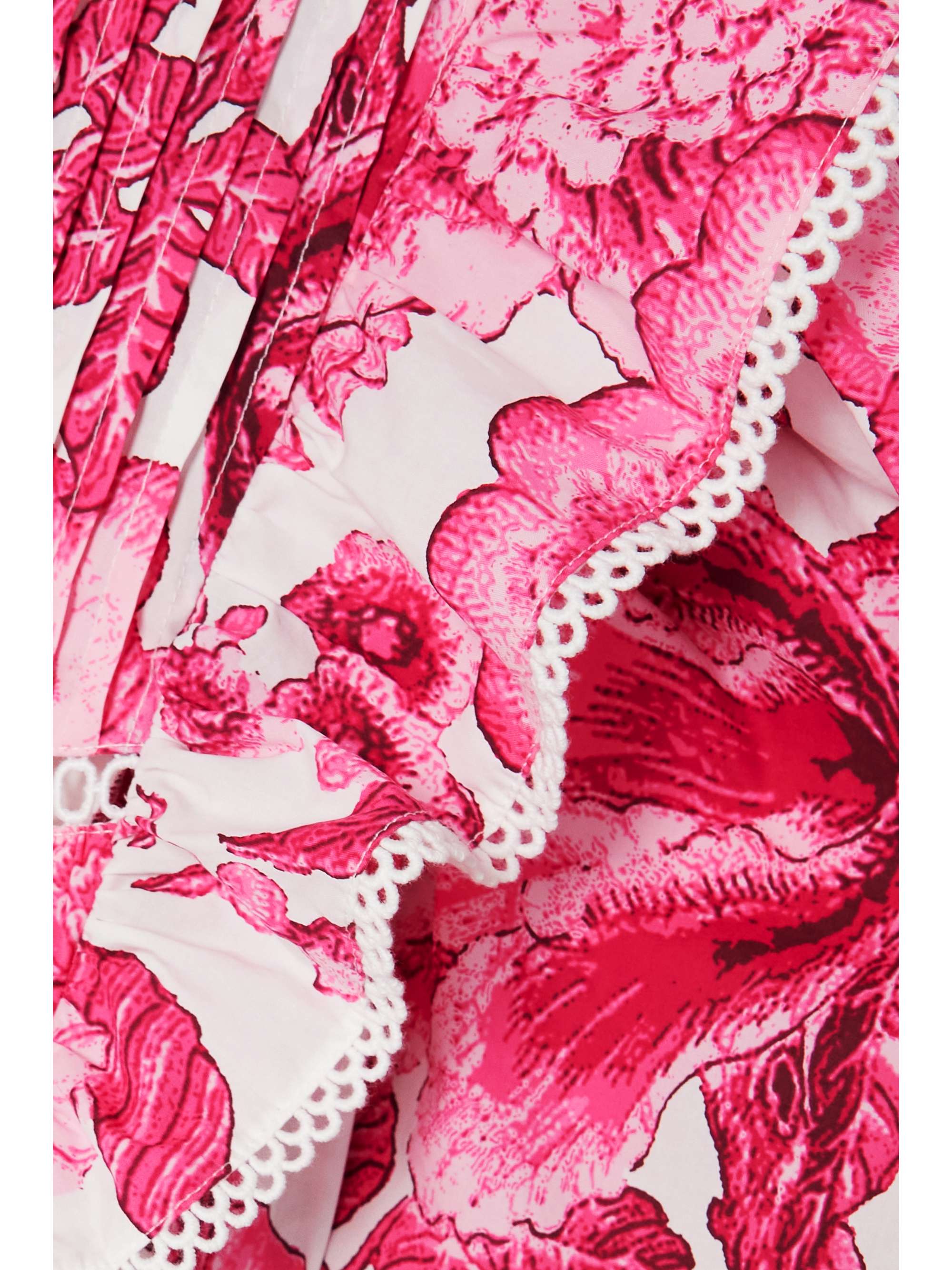 DIANE VON FURSTENBERG Sandrah ruffled floral-print cotton-poplin mini dress