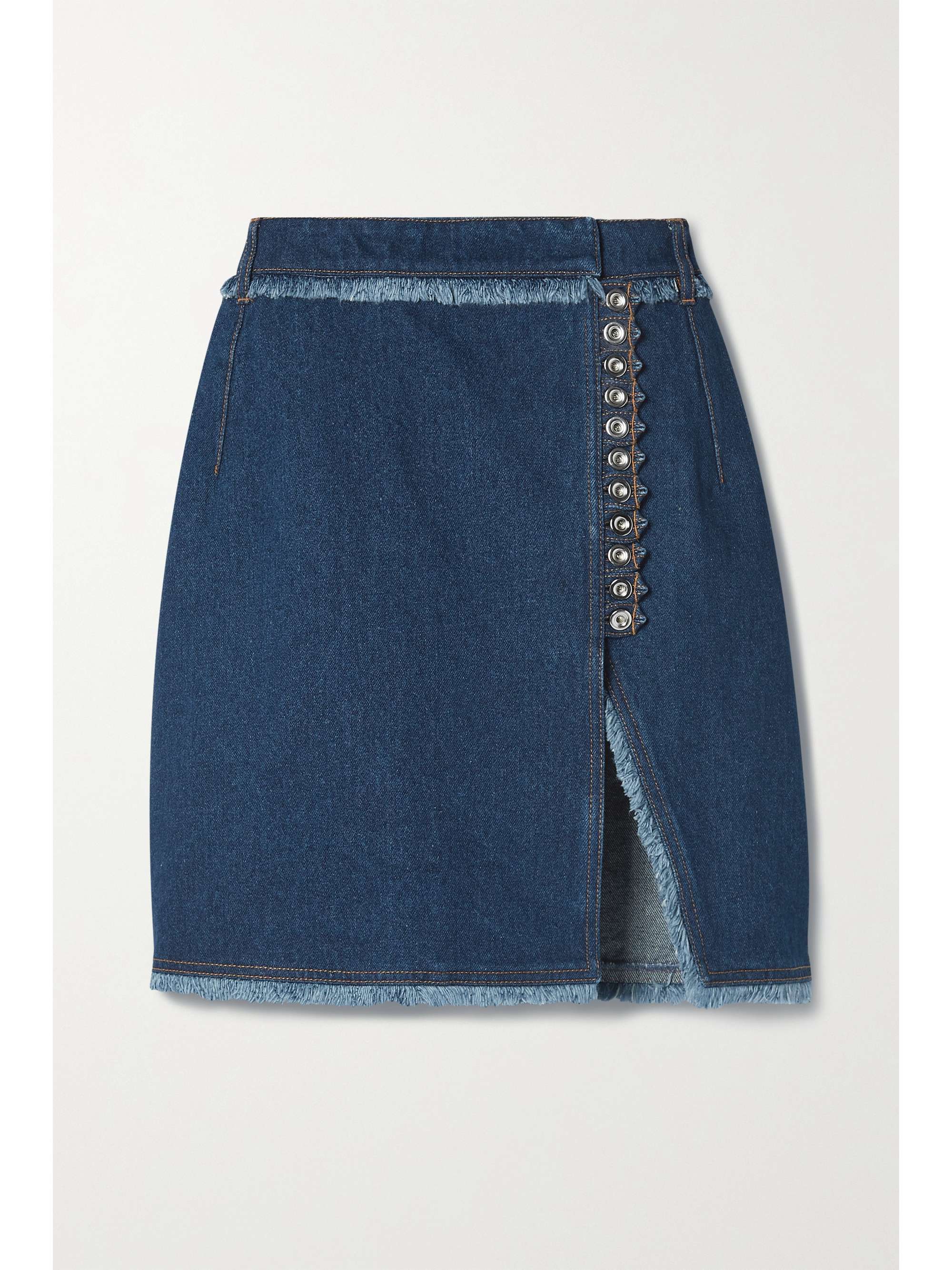 uo frayed wrap mini skirt
