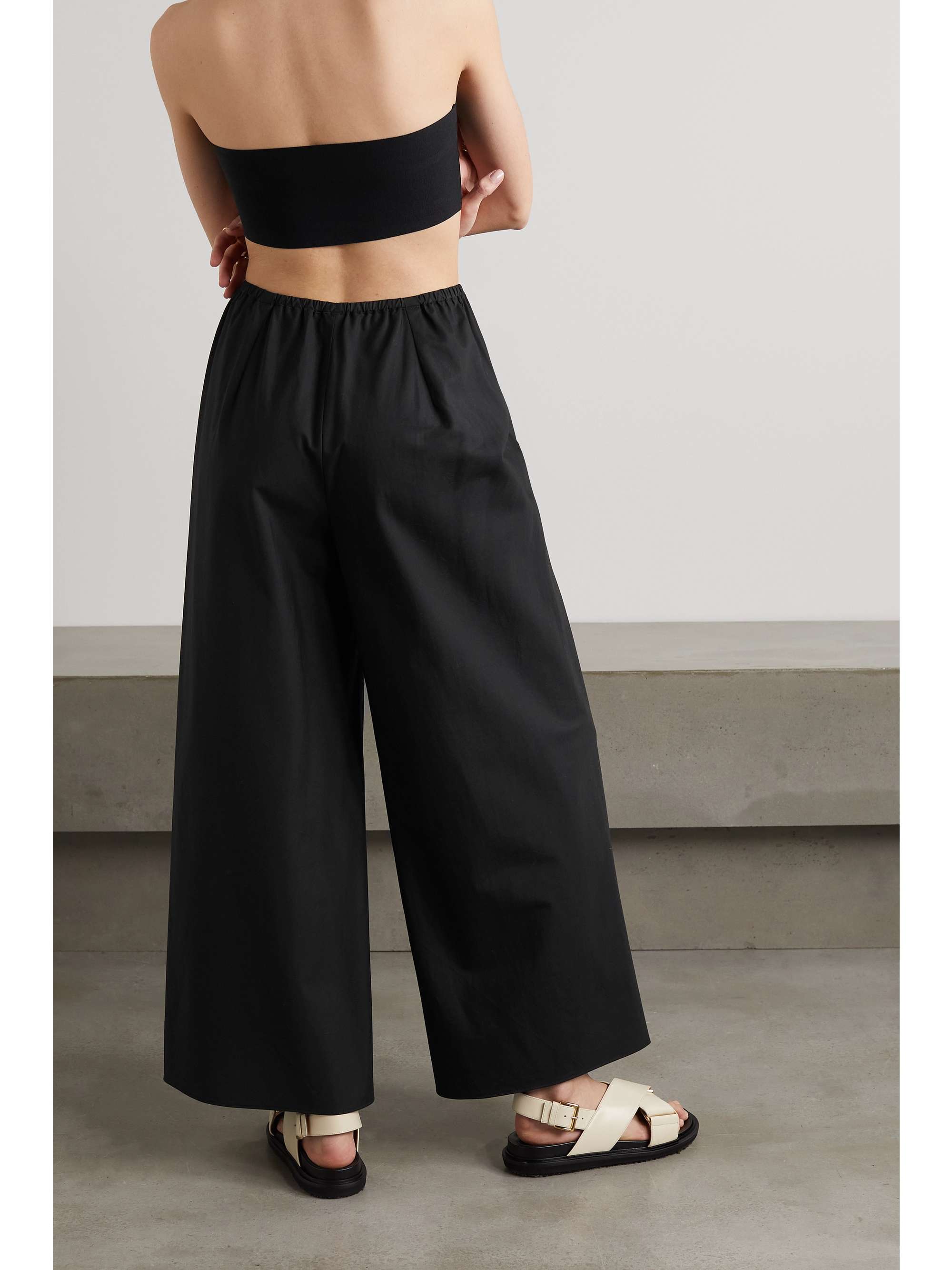 Black Cotton culottes | VINCE | NET-A 