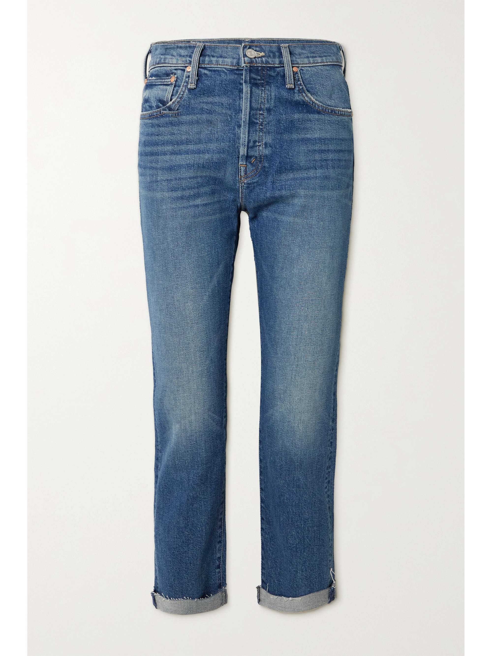 Mid denim The Scrapper distressed high 