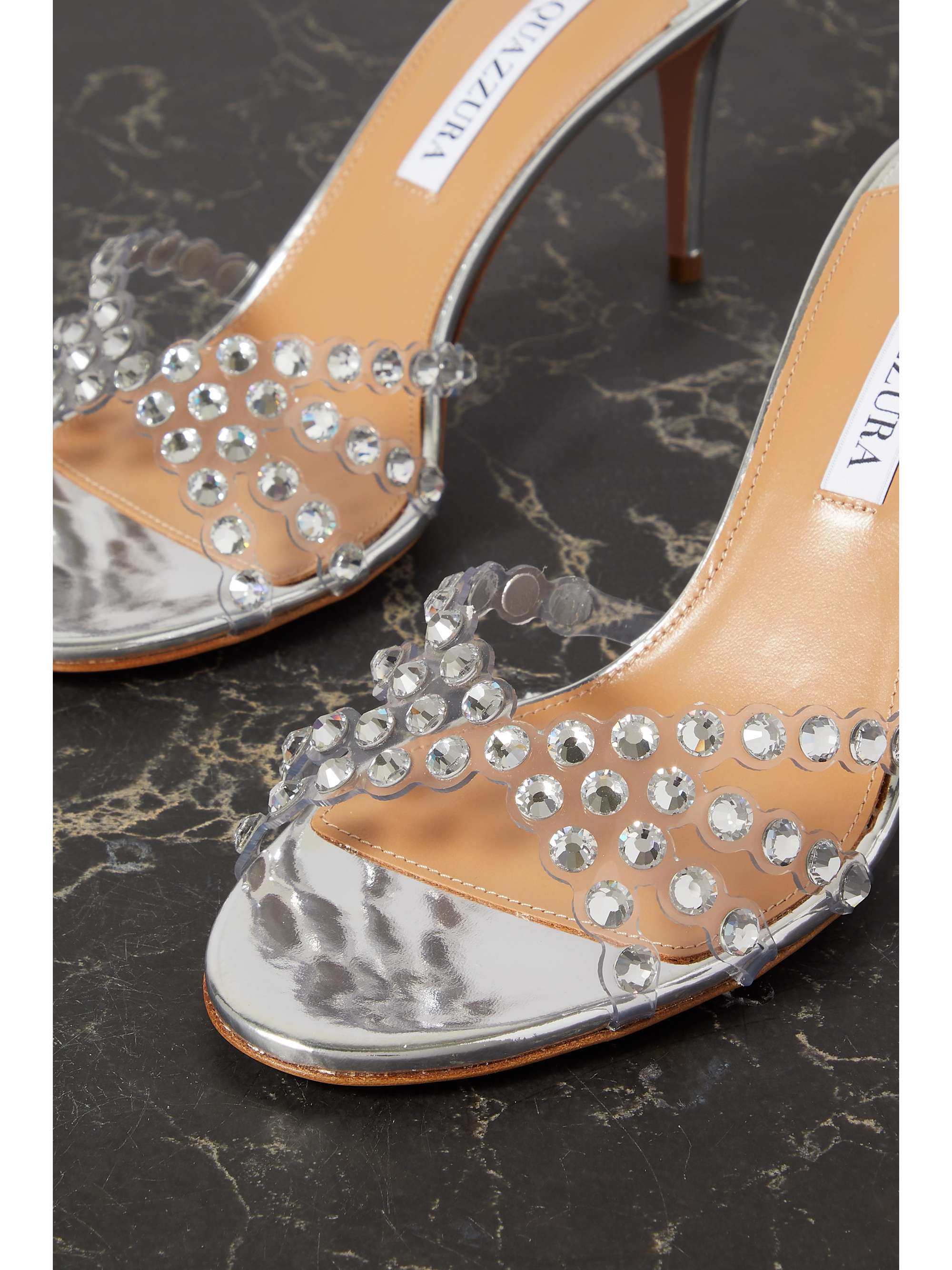 Aquazzura fur hotsell mules