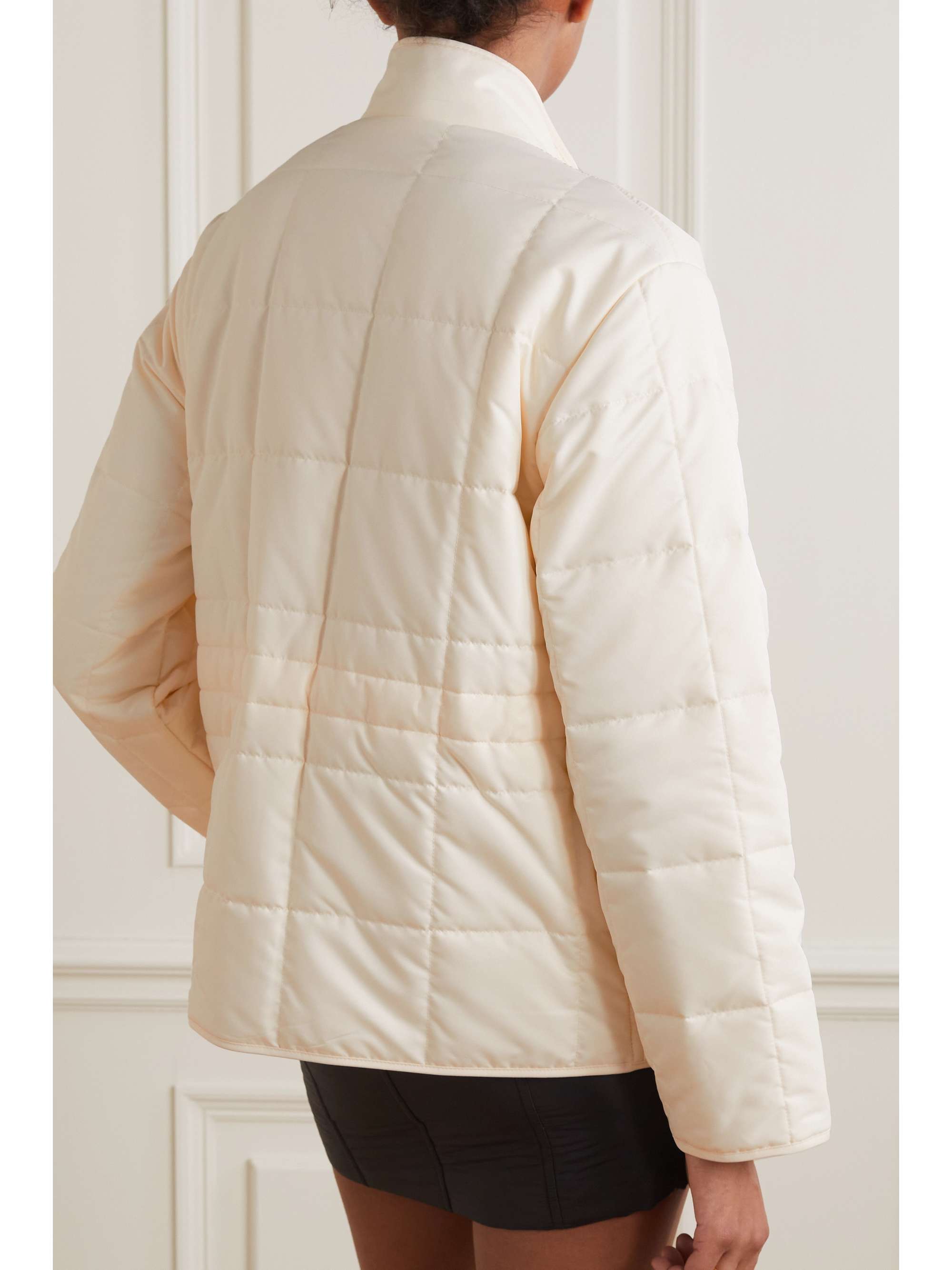 BURBERRY Embroidered quilted padded recycled shell jacket