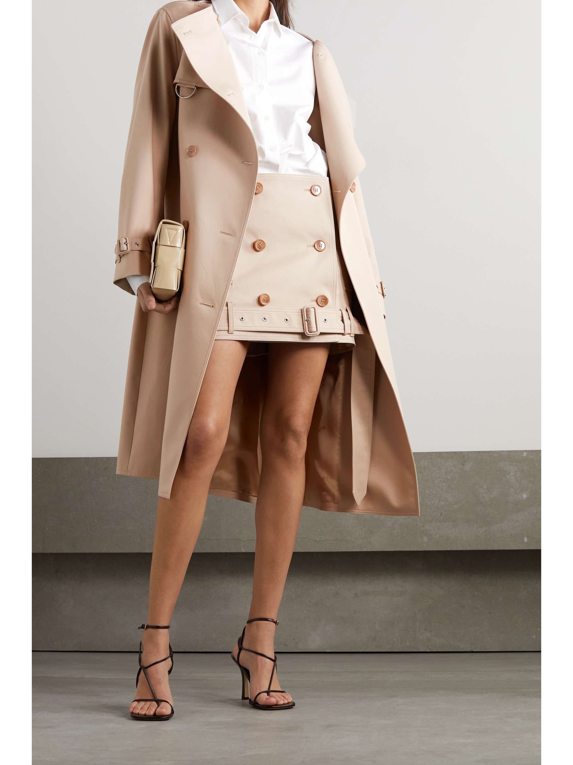 BURBERRY Belted double-breasted cotton-gabardine trench coat | NET-A-PORTER