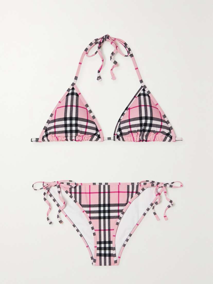 Burberry Checked Triangle Bikini