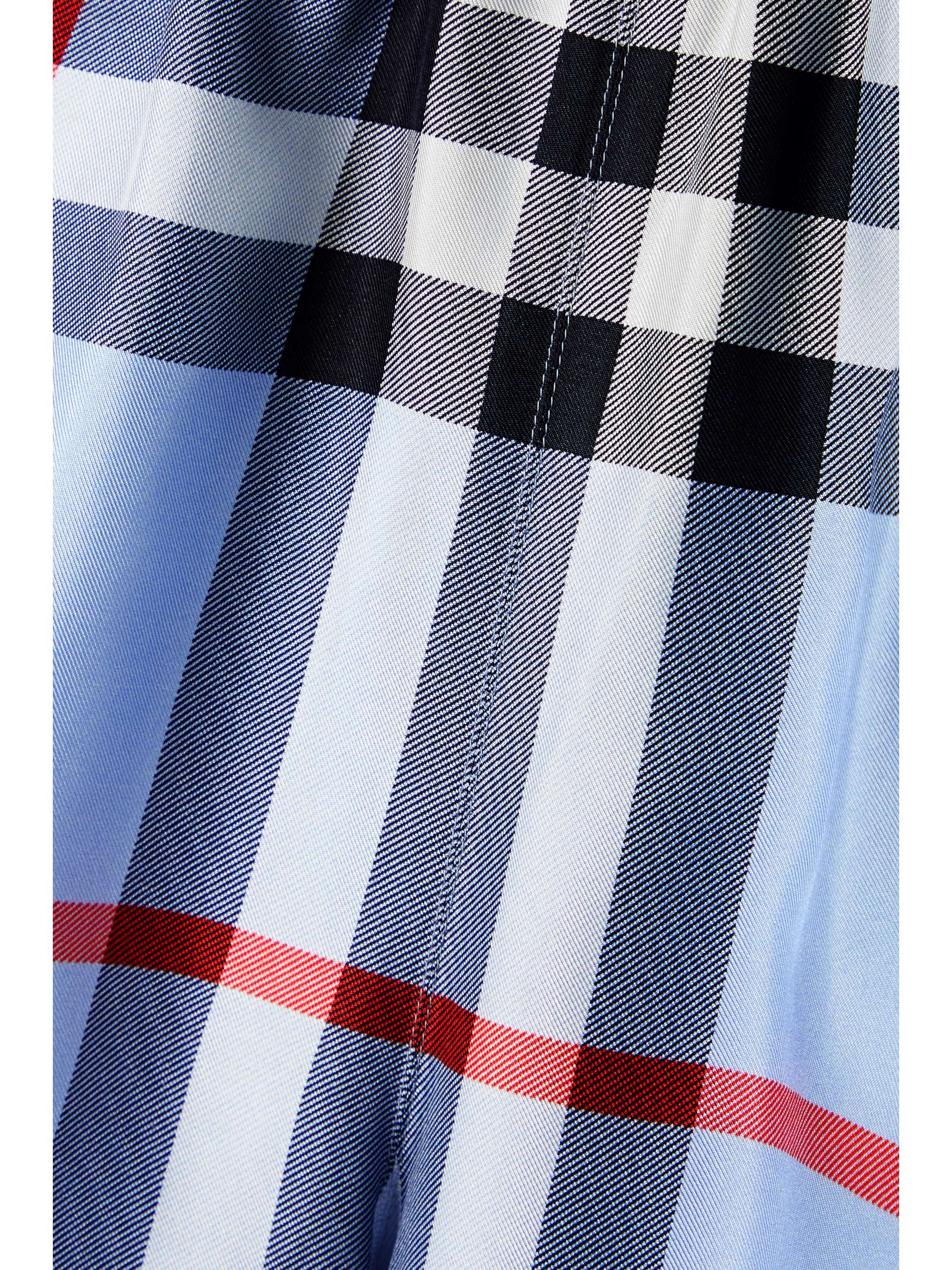 BURBERRY Checked silk-twill shorts