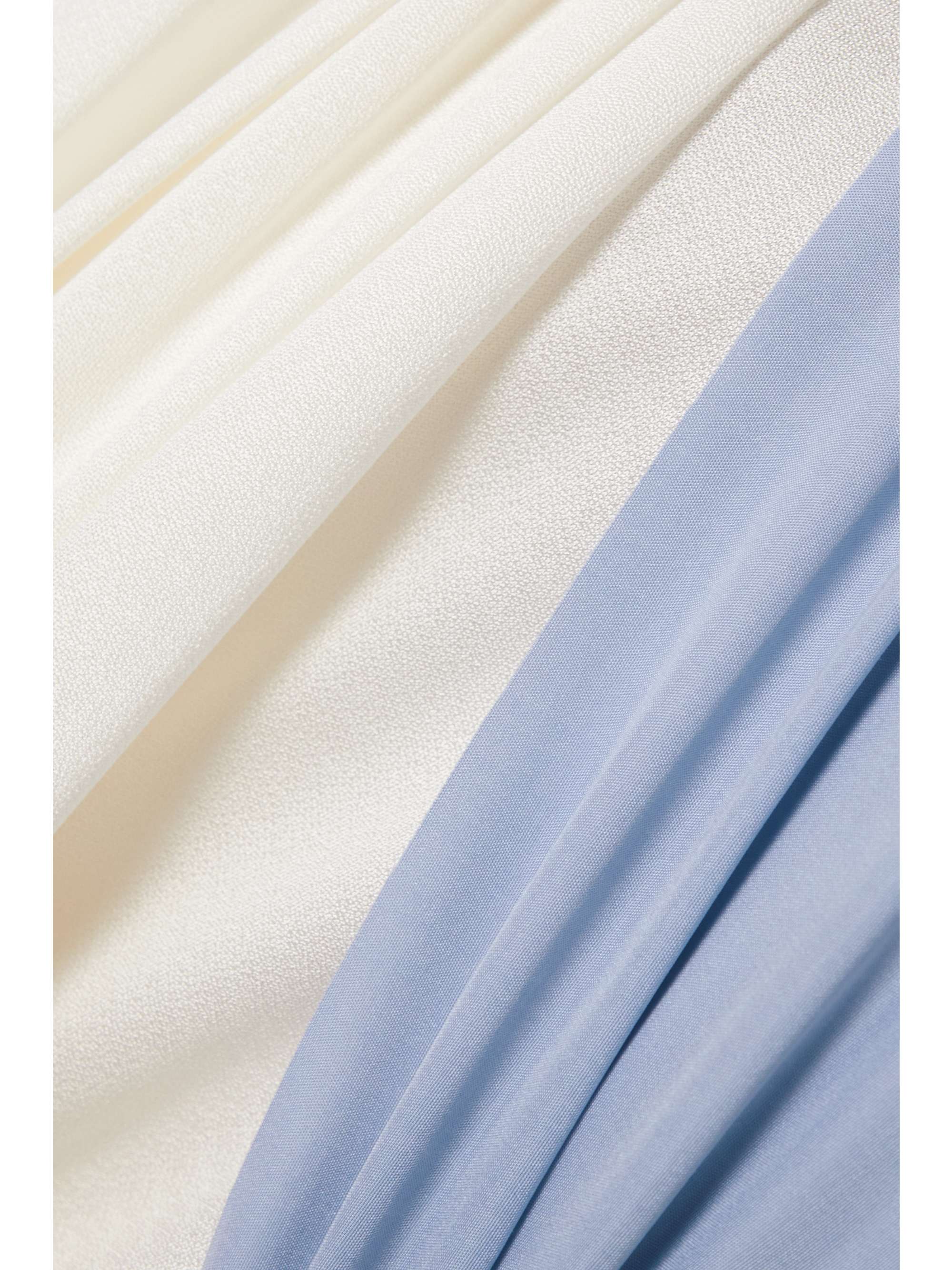 LOEWE Asymmetric knotted draped silk crepe de chine top