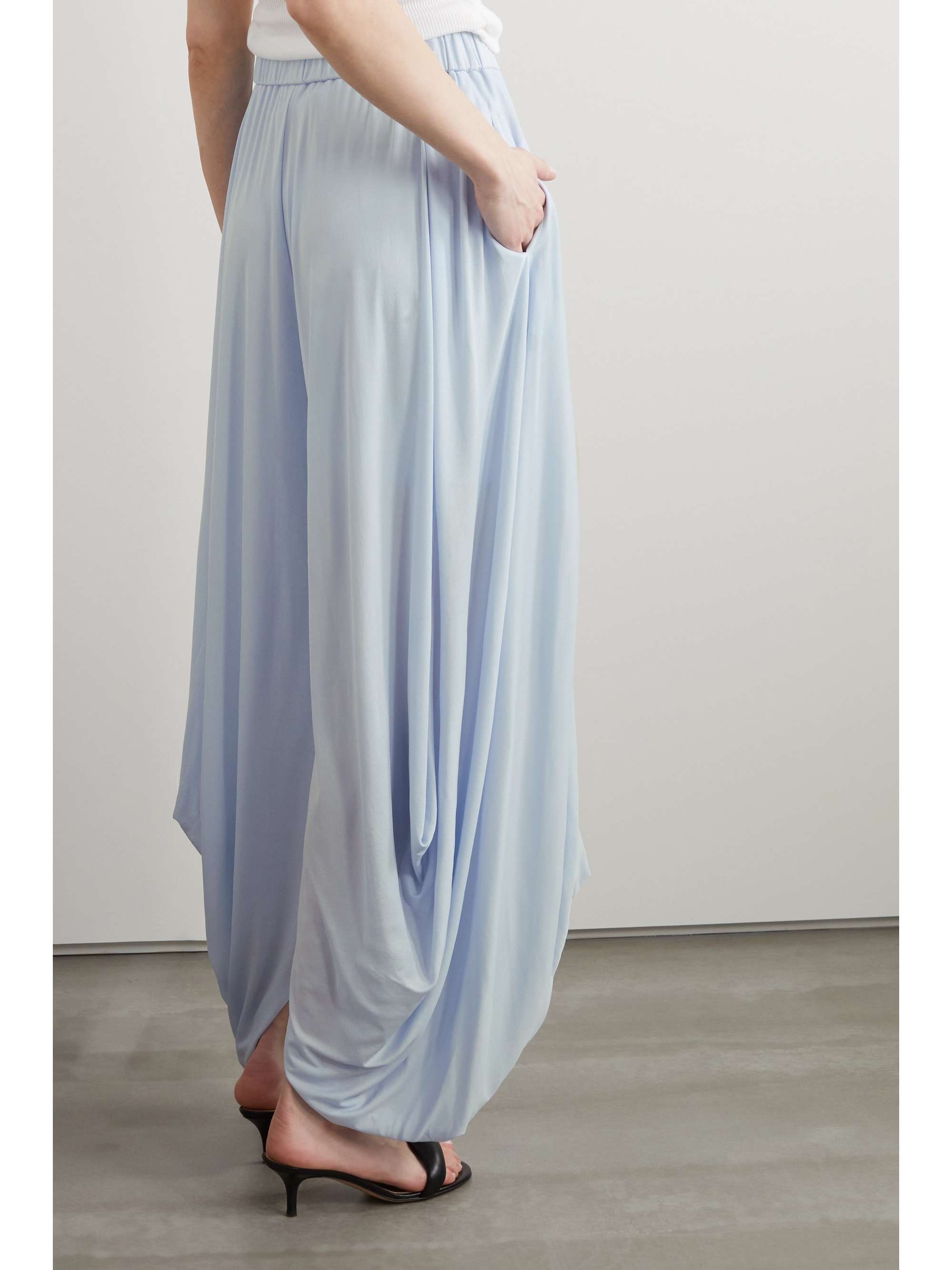 LOEWE Balloon draped crepe tapered pants