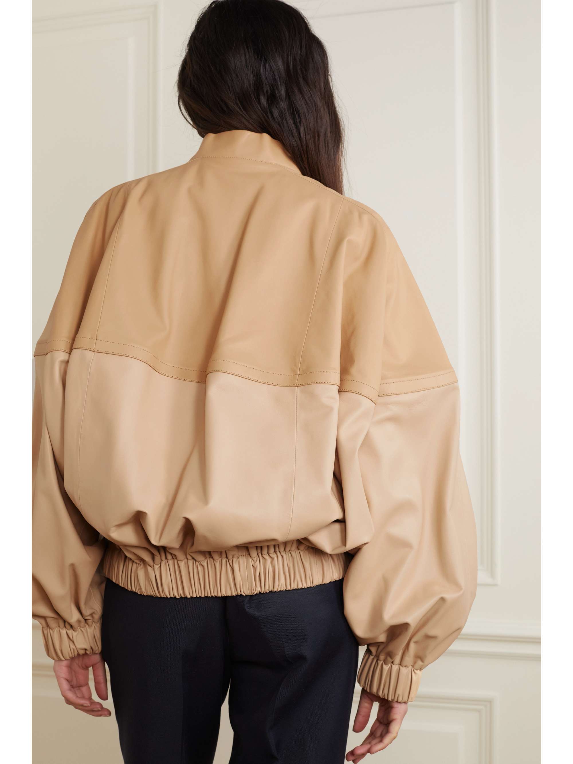 LOEWE Zweifarbige Bomberjacke aus Leder