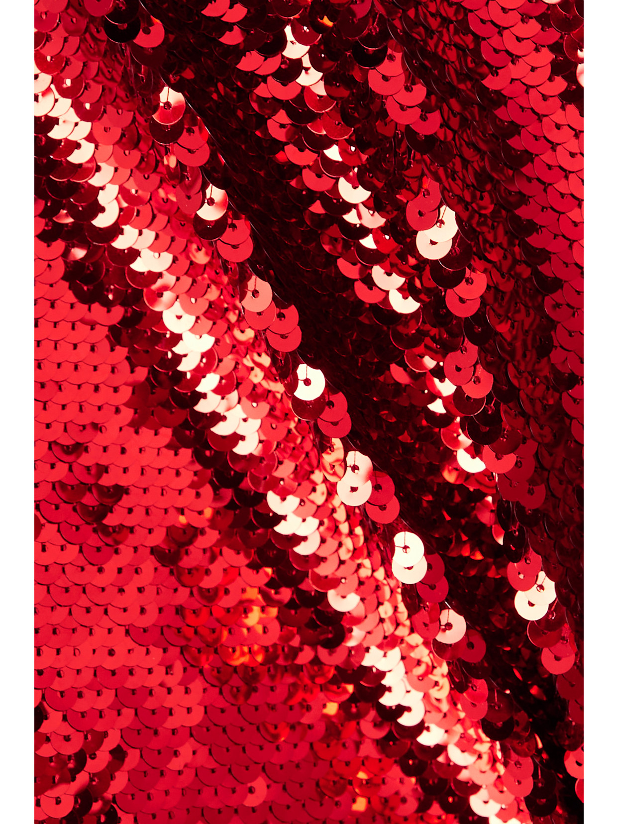 Loewe Ruffled Sequined Wool Midi Dress In Red