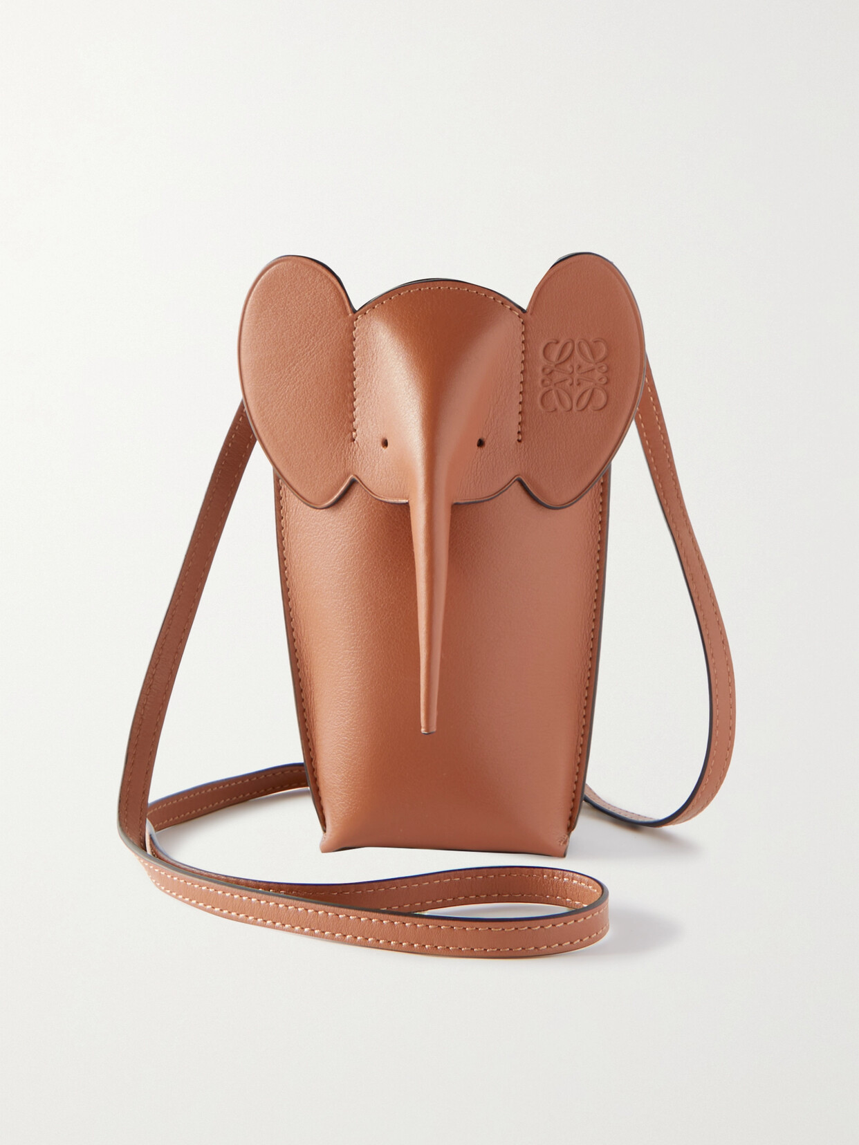 Loewe - + Paula's Ibiza Elephant Pocket Leather Shoulder Bag - Brown