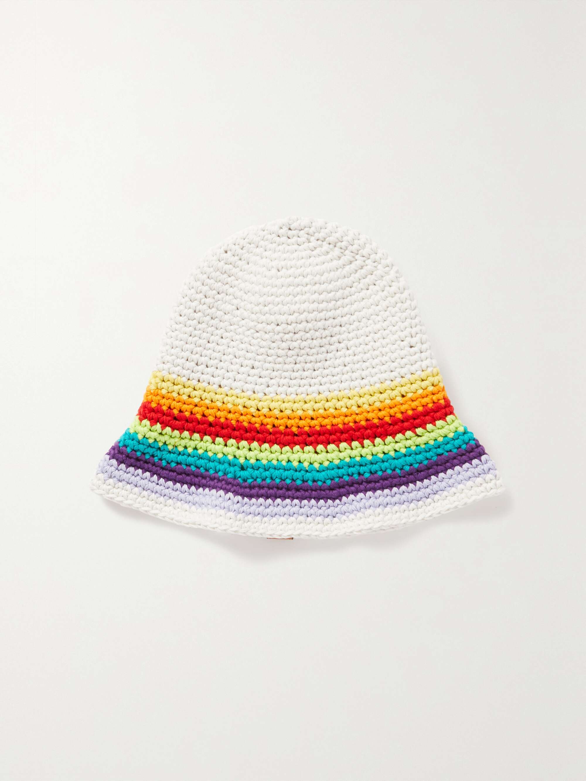 striped crocheted cotton hat | LOEWE 