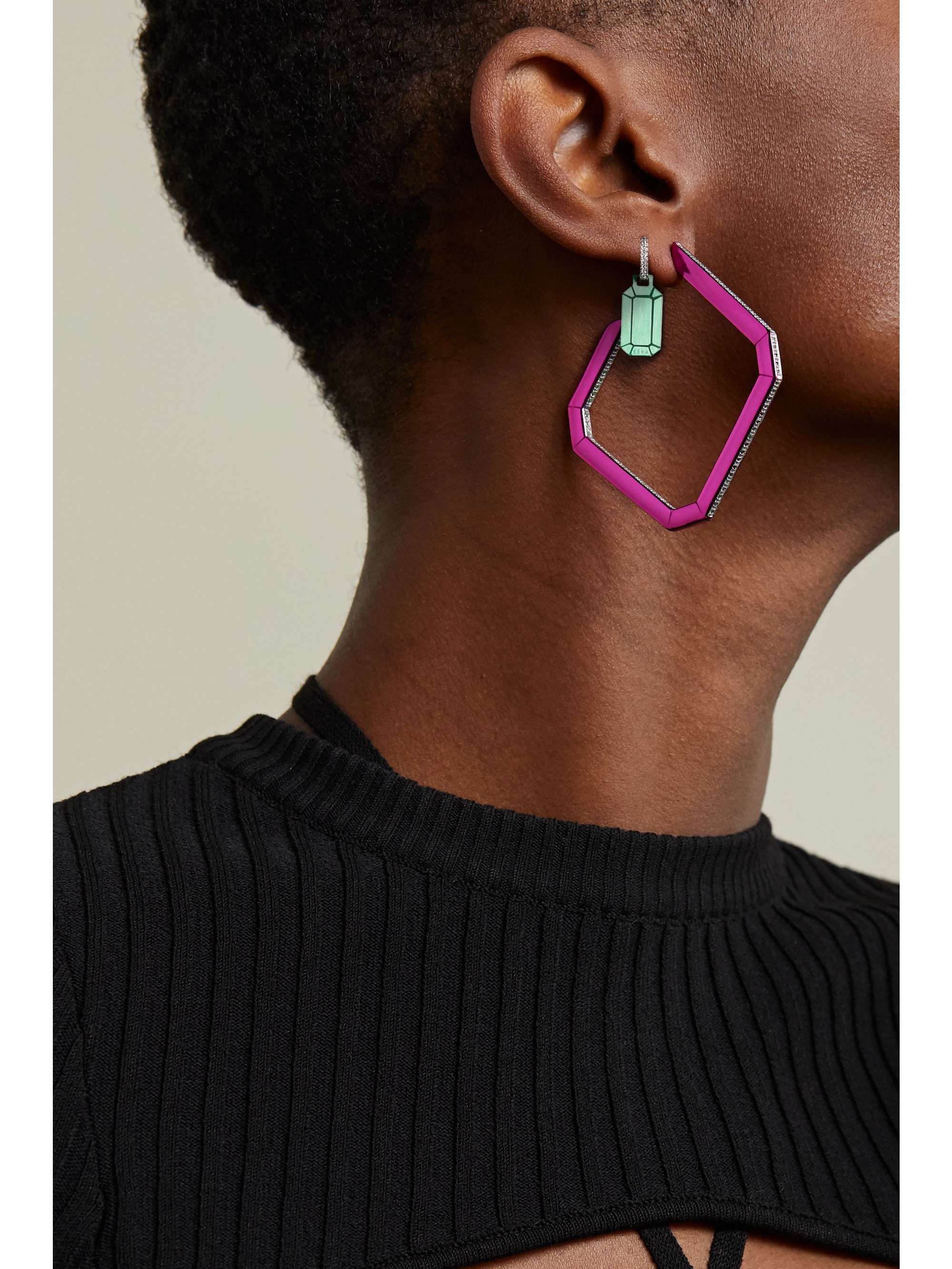 EÉRA Boucle d'oreille en argent et saphirs Allegra