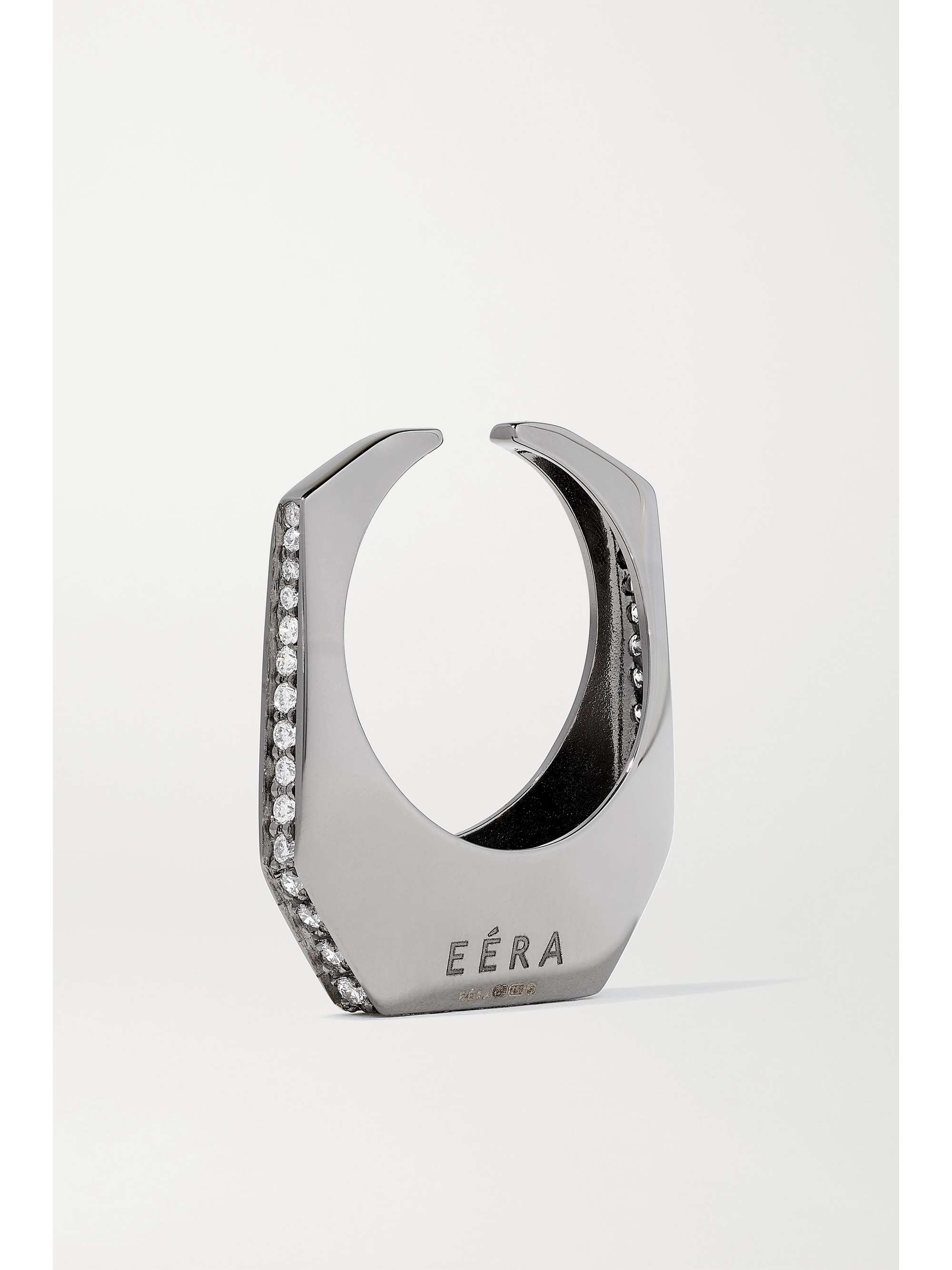 EÉRA Sabrina convertible 18-karat blackened white gold diamond ear cuff