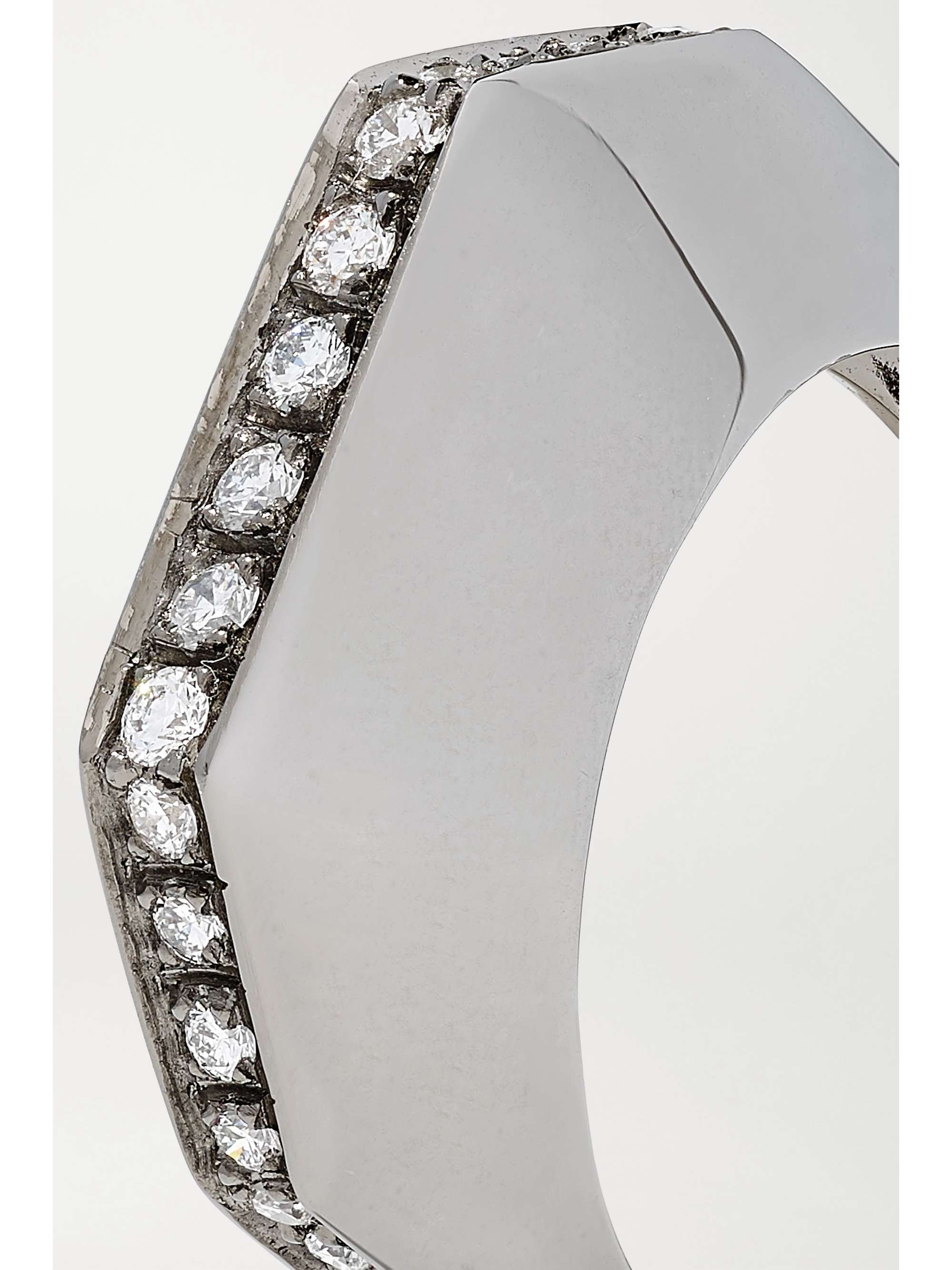 EÉRA Sabrina convertible 18-karat blackened white gold diamond ear cuff