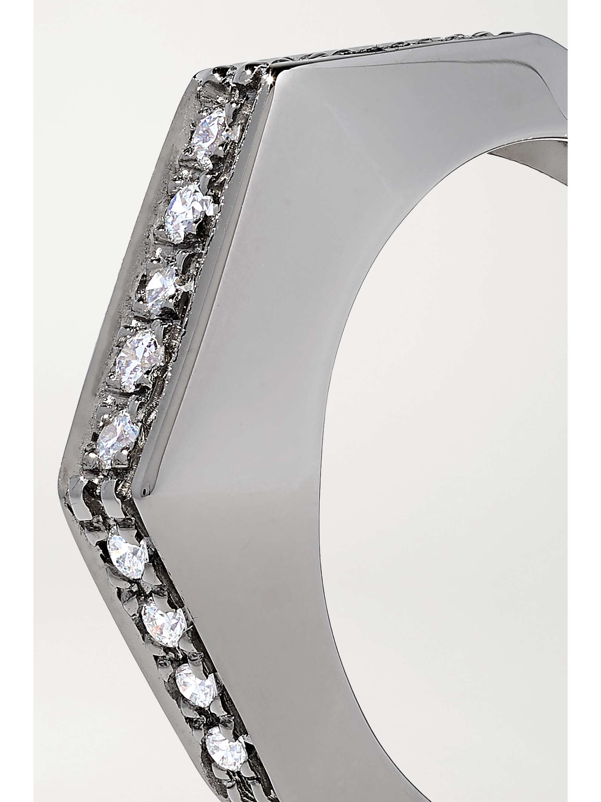EÉRA Sabrina convertible 18-karat blackened white gold diamond ear cuff