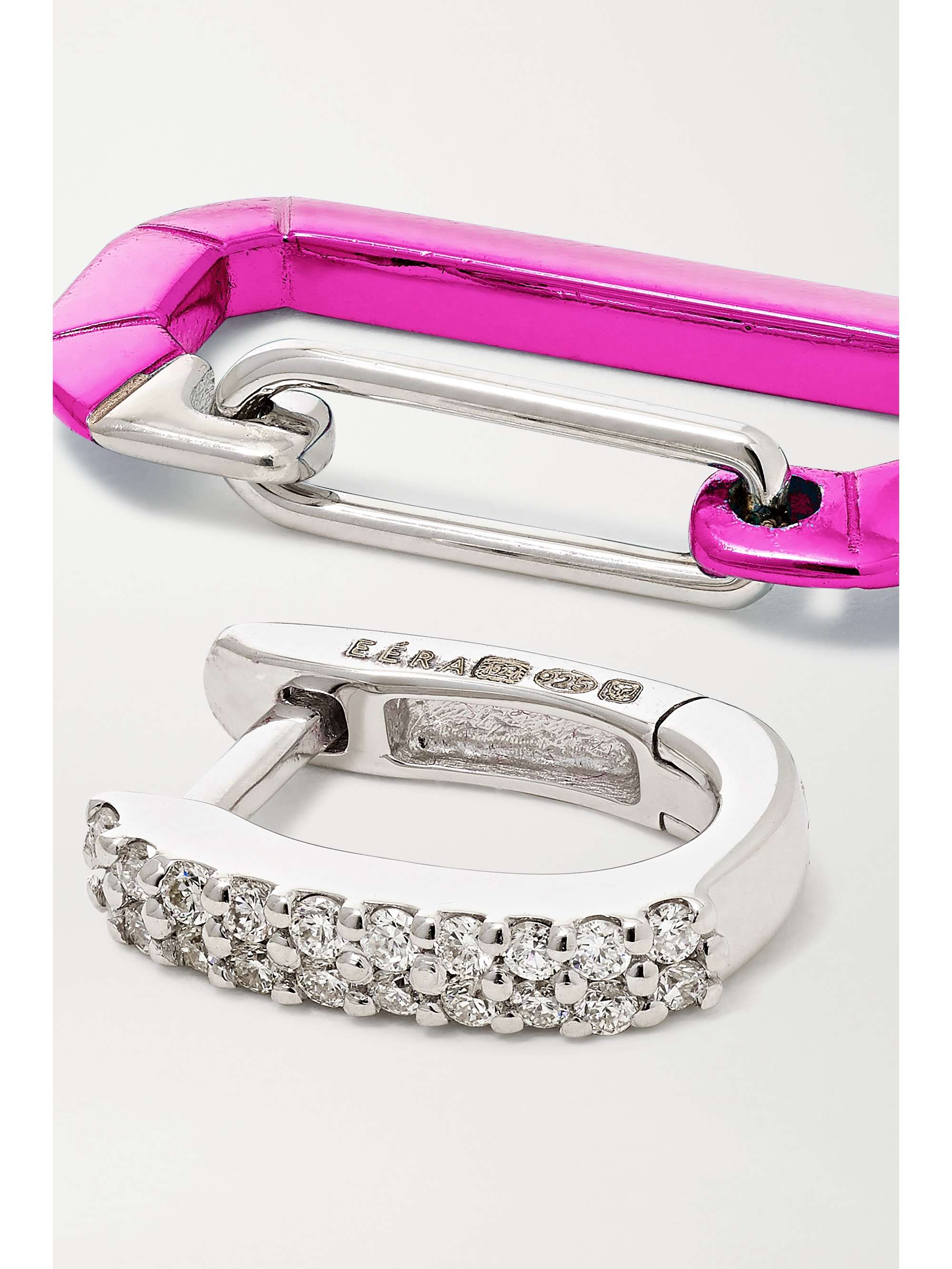 EÉRA Chiara white gold, silver and diamond single earring