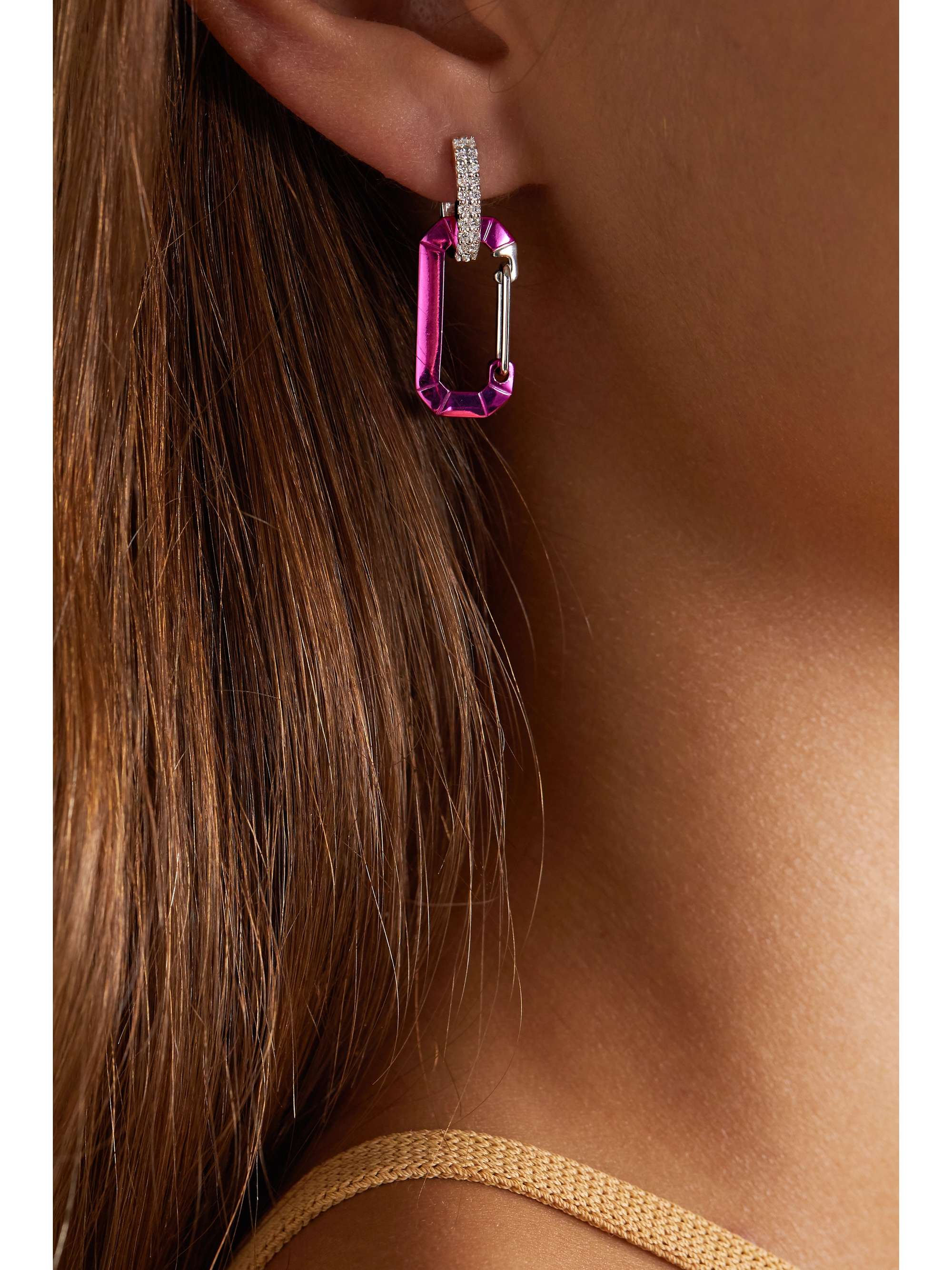 EÉRA Chiara white gold, silver and diamond single earring