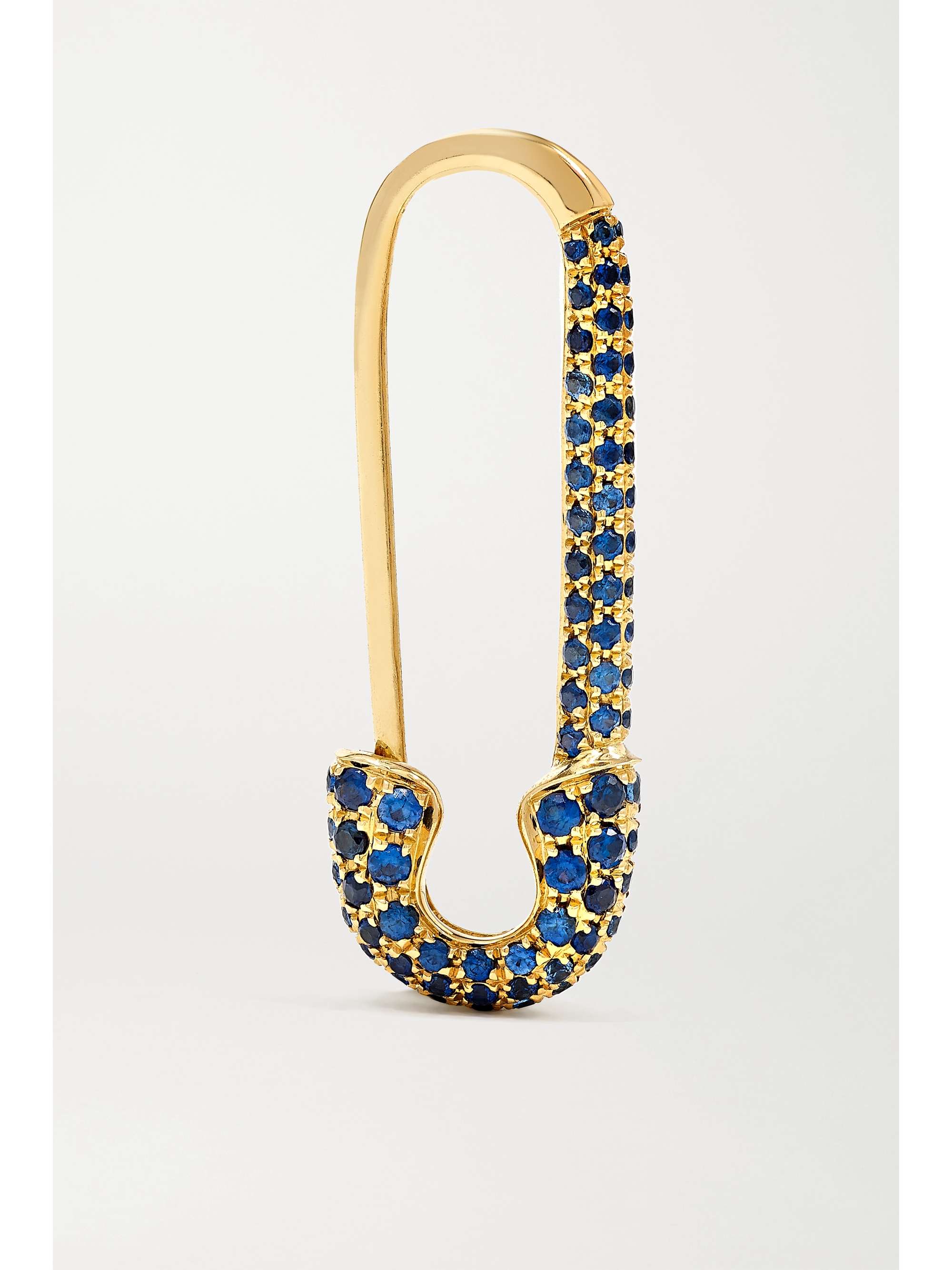 ANITA KO Safety Pin 18-karat rose gold sapphire earring