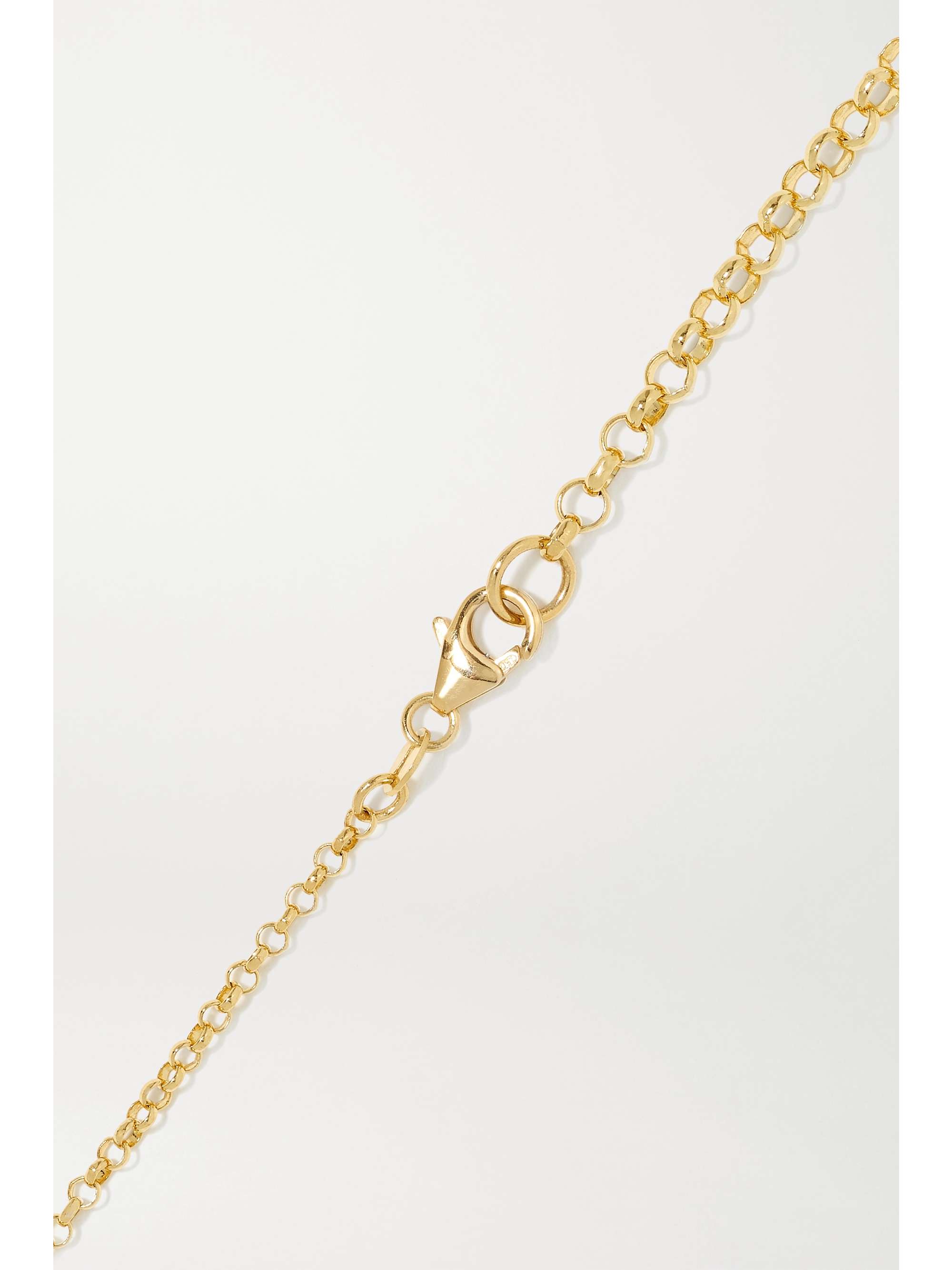 FOUNDRAE Wholeness + Per Aspera Ad Astra 18-karat gold, quartz and diamond necklace