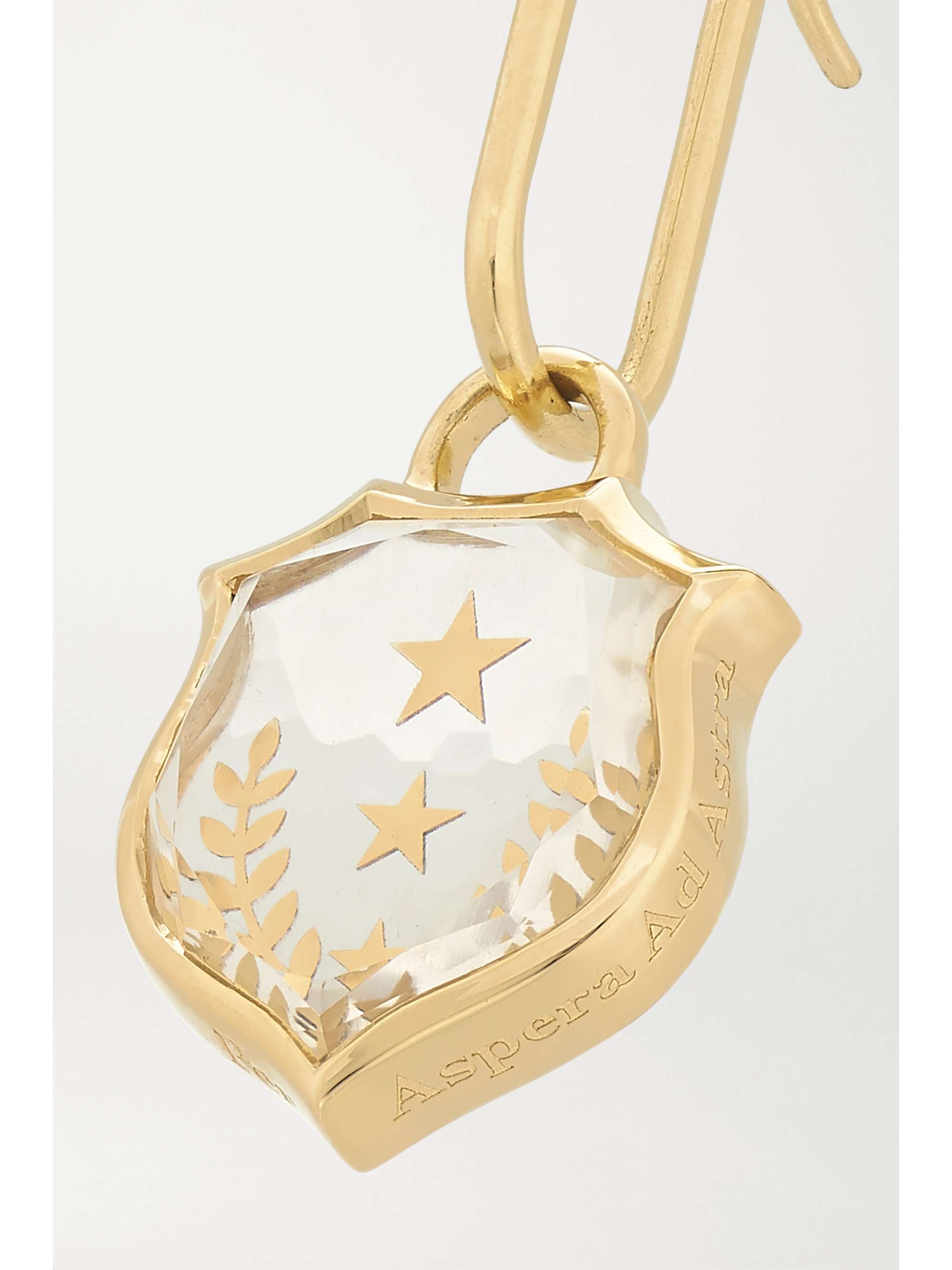 FOUNDRAE Per Aspera Ad Astra 18-karat gold quartz earring