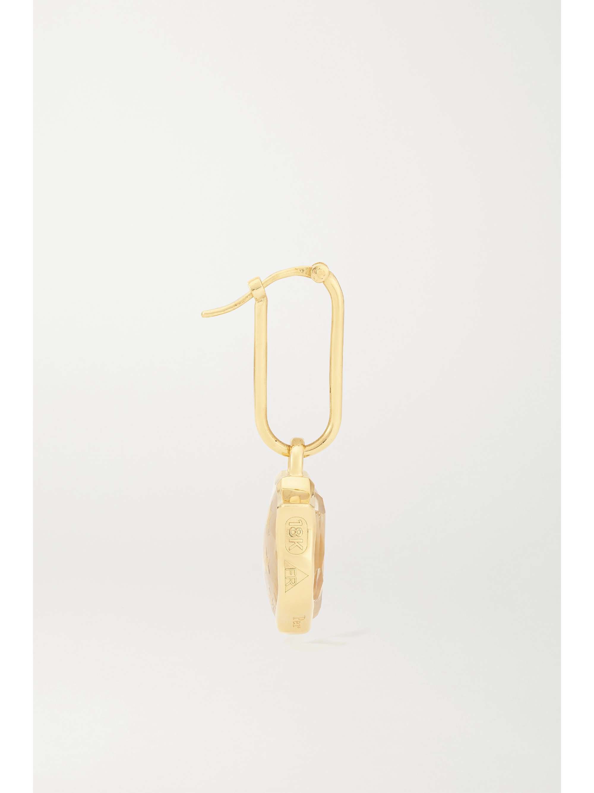 FOUNDRAE Per Aspera Ad Astra 18-karat gold quartz earring