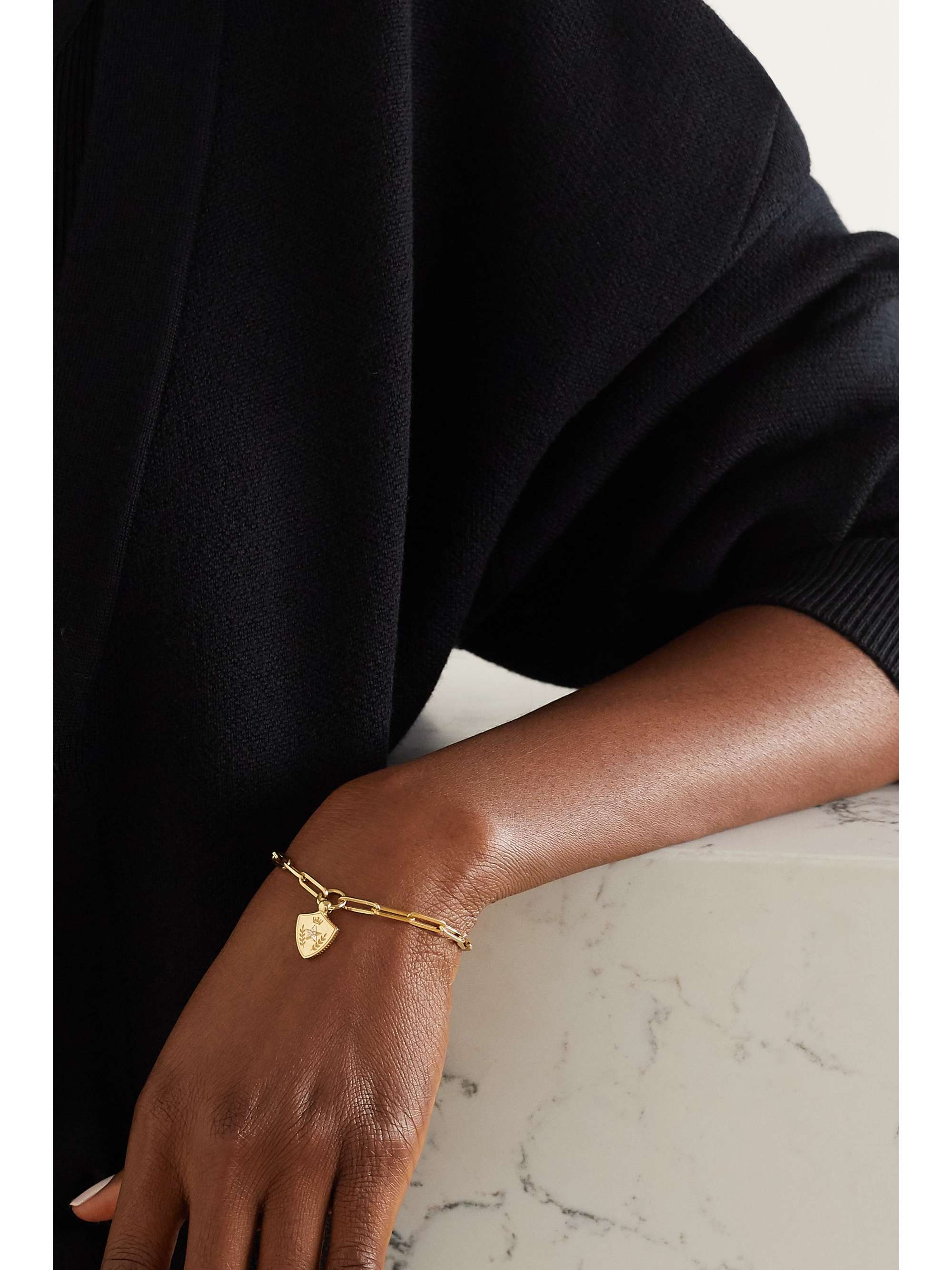 FOUNDRAE Per Aspera Ad Astra 18-karat gold diamond bracelet