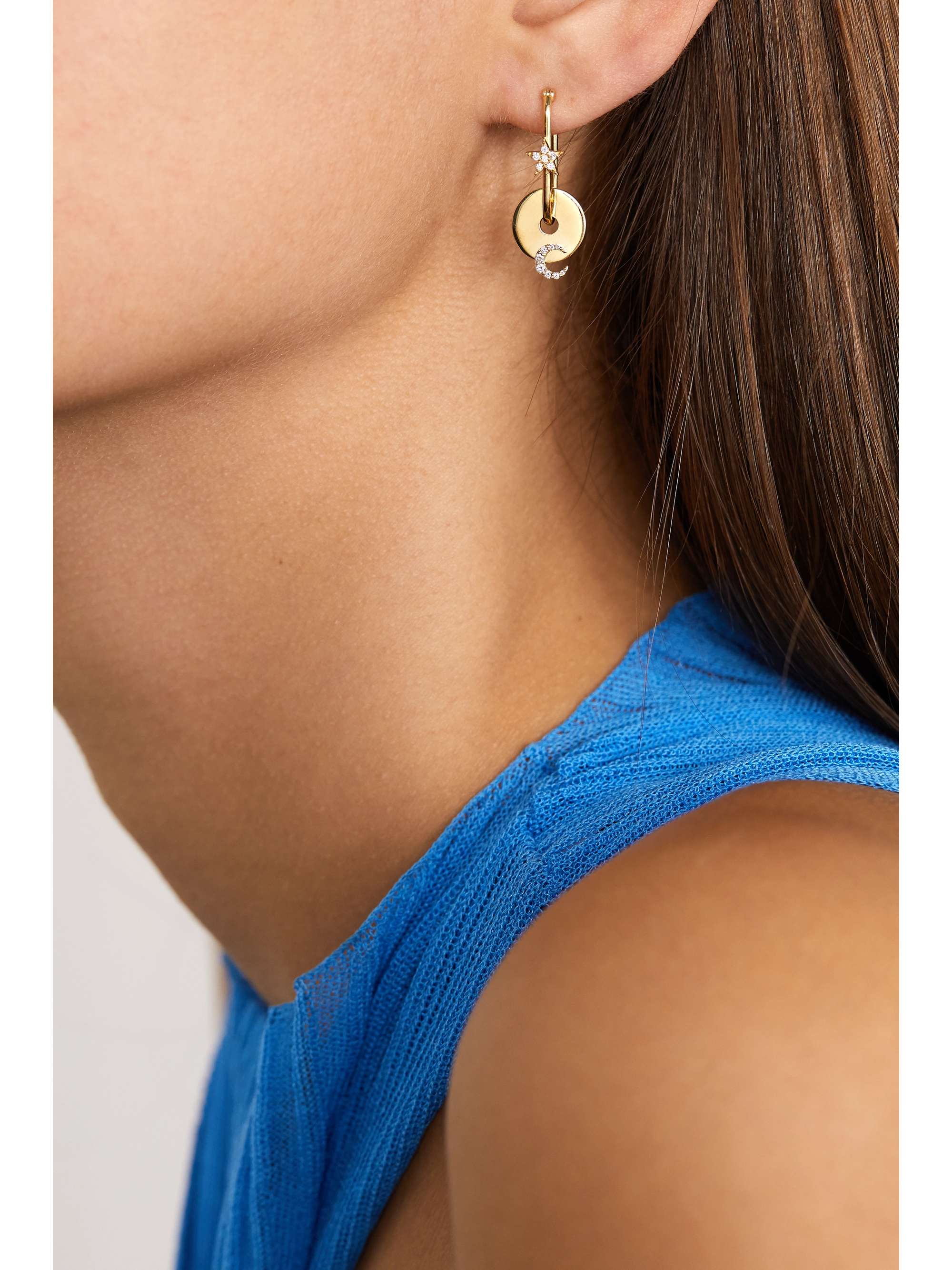 FOUNDRAE INVISIBLE PID 18-karat gold diamond earring