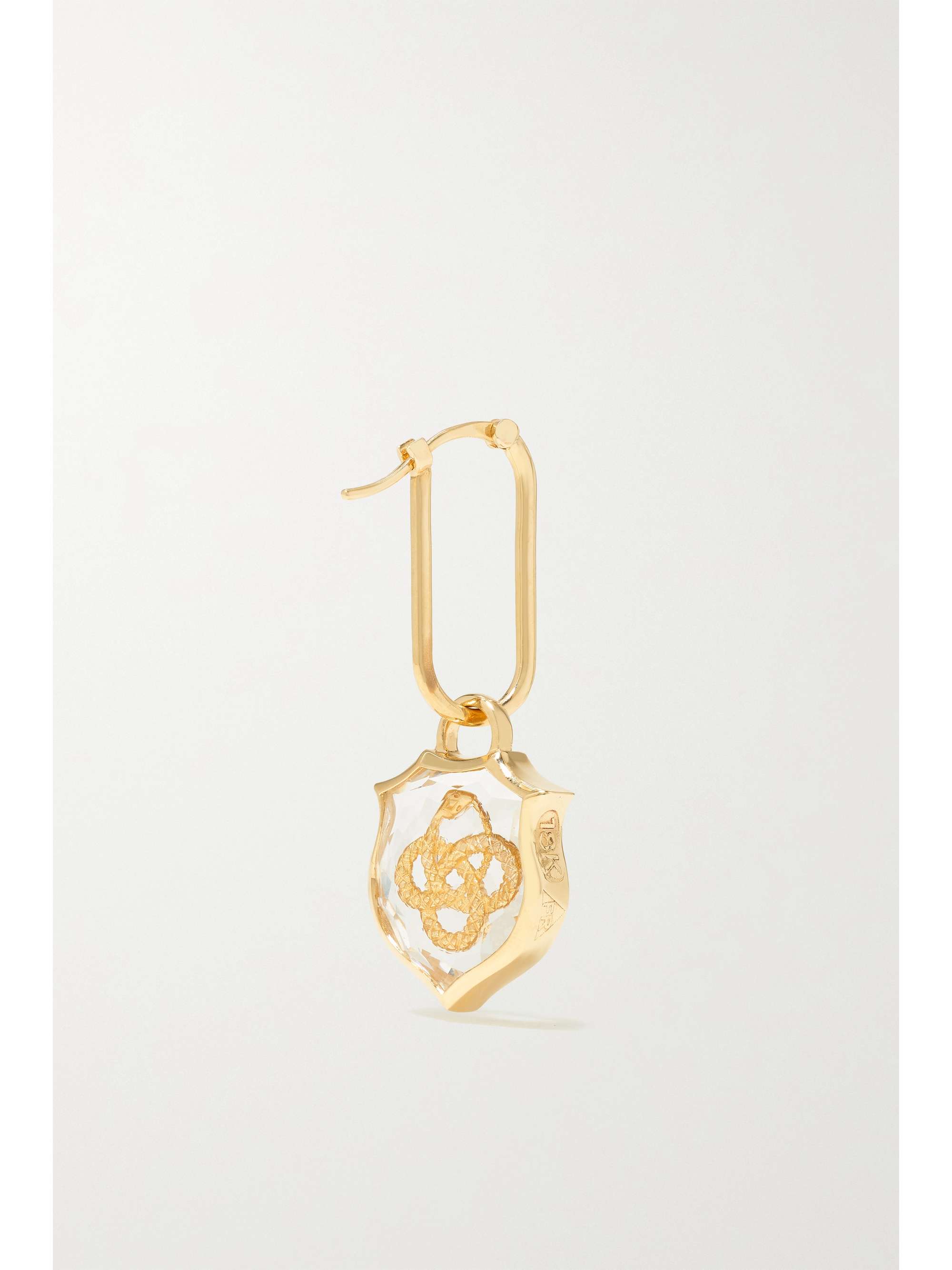FOUNDRAE Wholeness 18-karat gold quartz earring