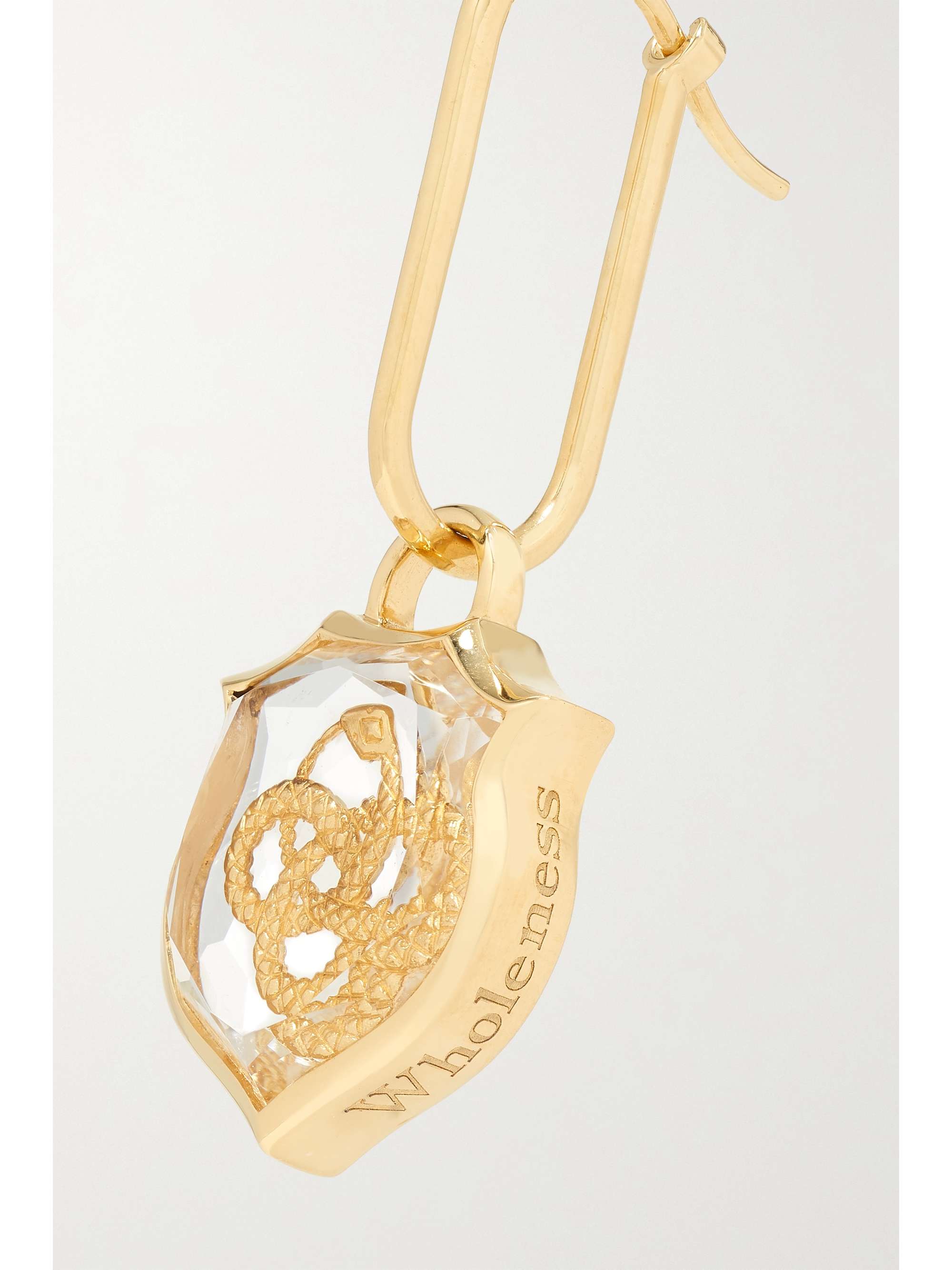 FOUNDRAE Wholeness 18-karat gold quartz earring