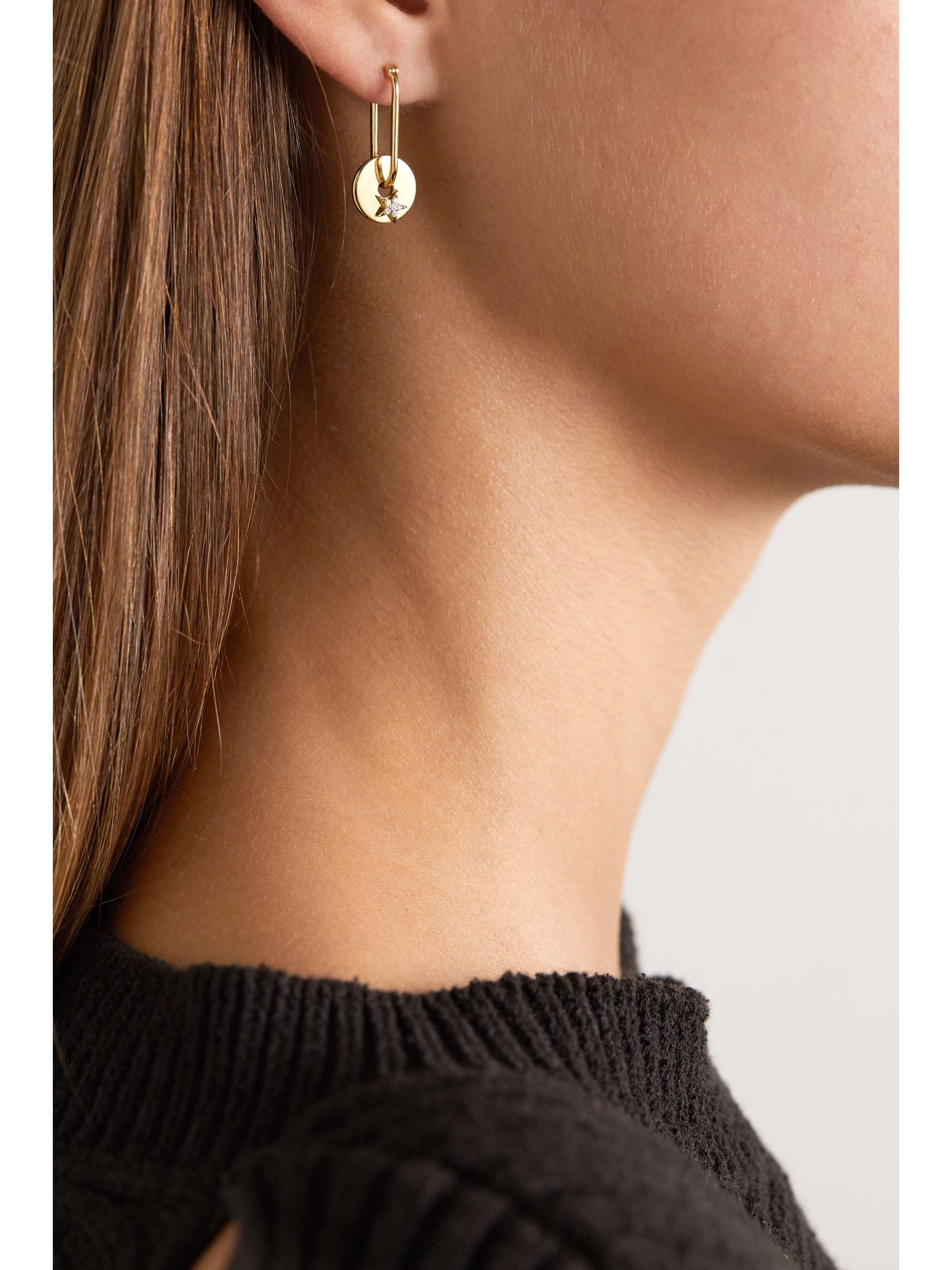 FOUNDRAE 18-karat gold diamond earring