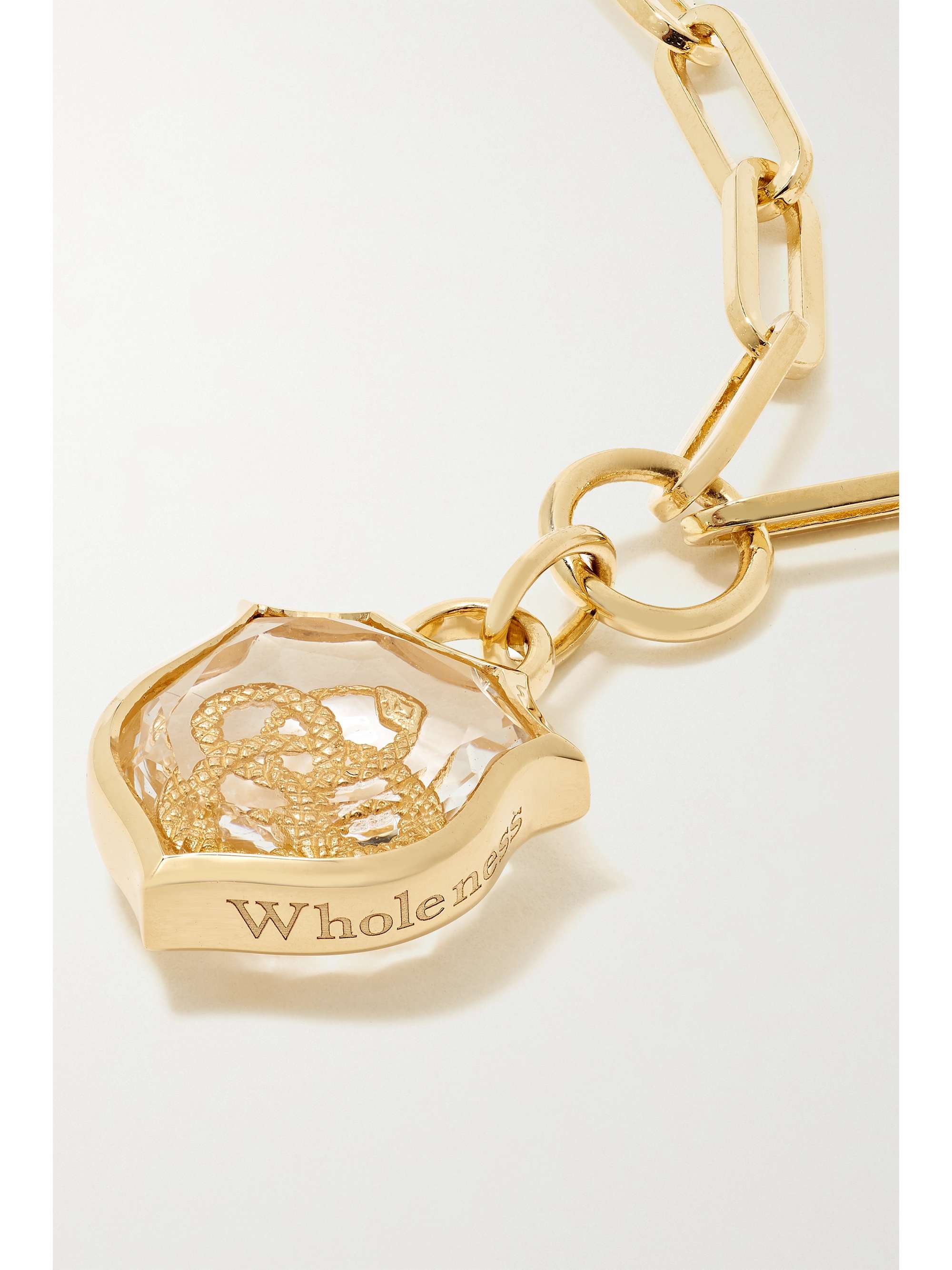 FOUNDRAE Wholeness 18-karat gold quartz necklace