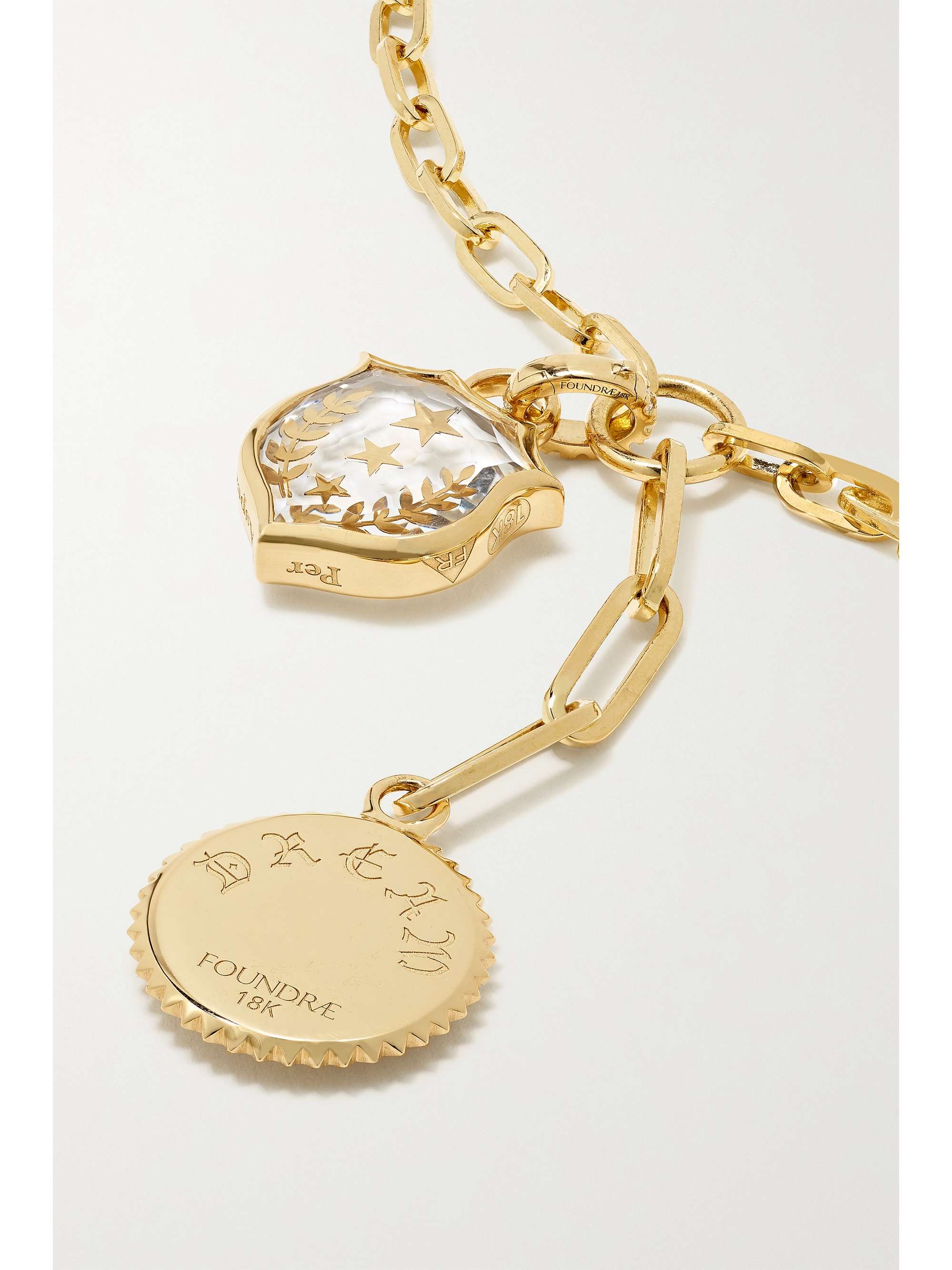 FOUNDRAE Per Aspera Ad Astra 18-karat gold quartz necklace