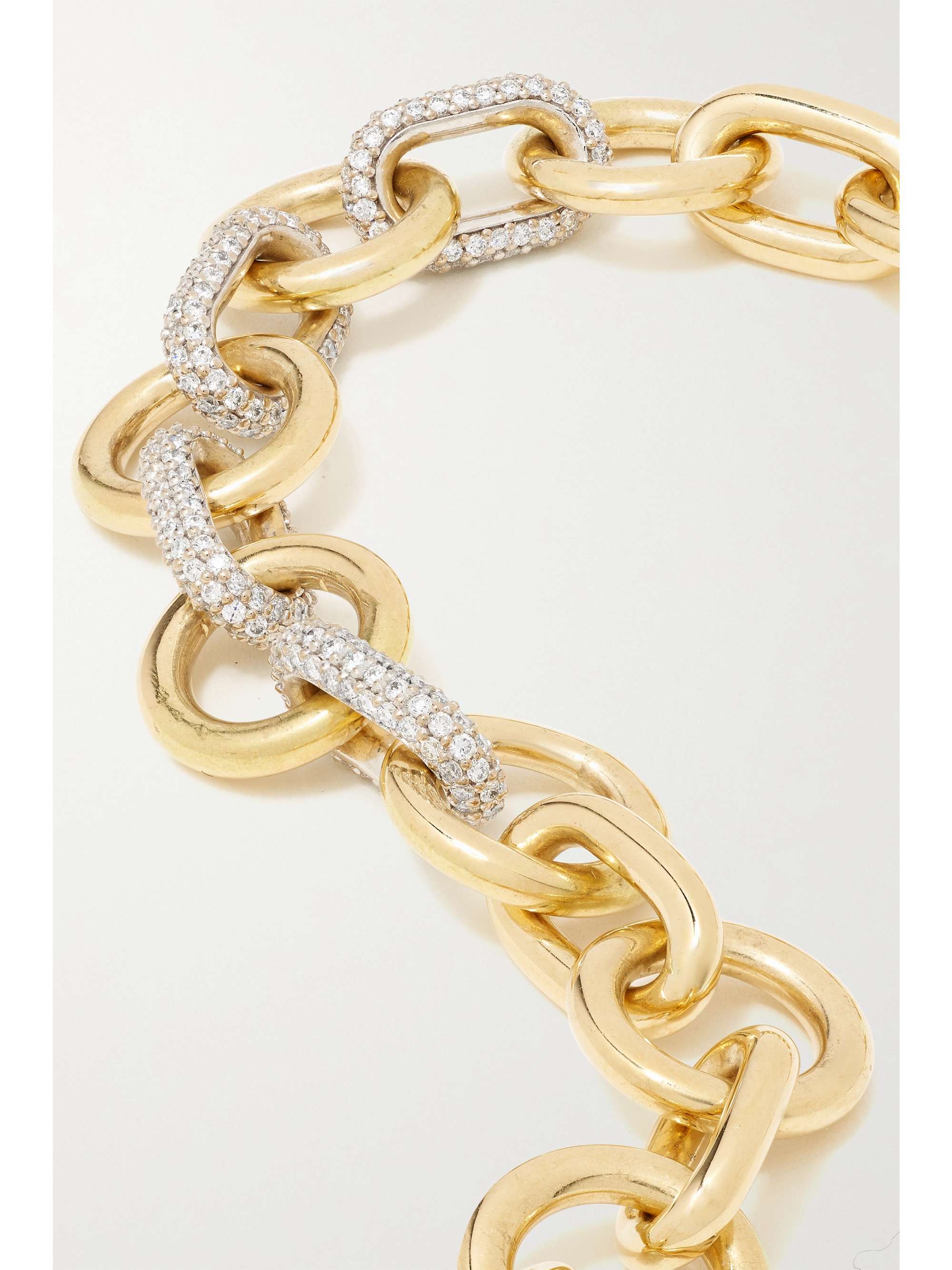 FOUNDRAE 18-karat yellow and white gold diamond bracelet