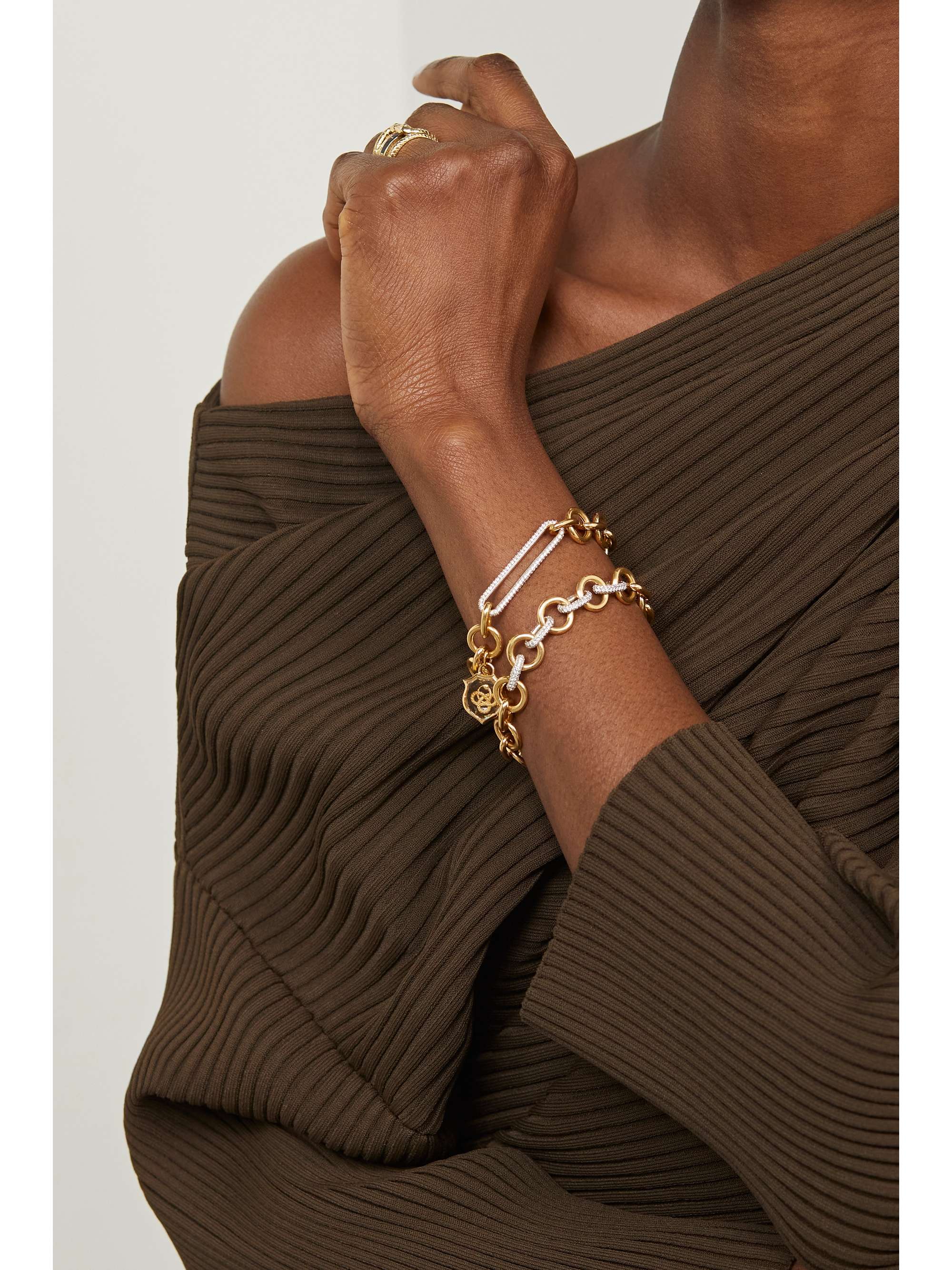 FOUNDRAE 18-karat yellow and white gold diamond bracelet