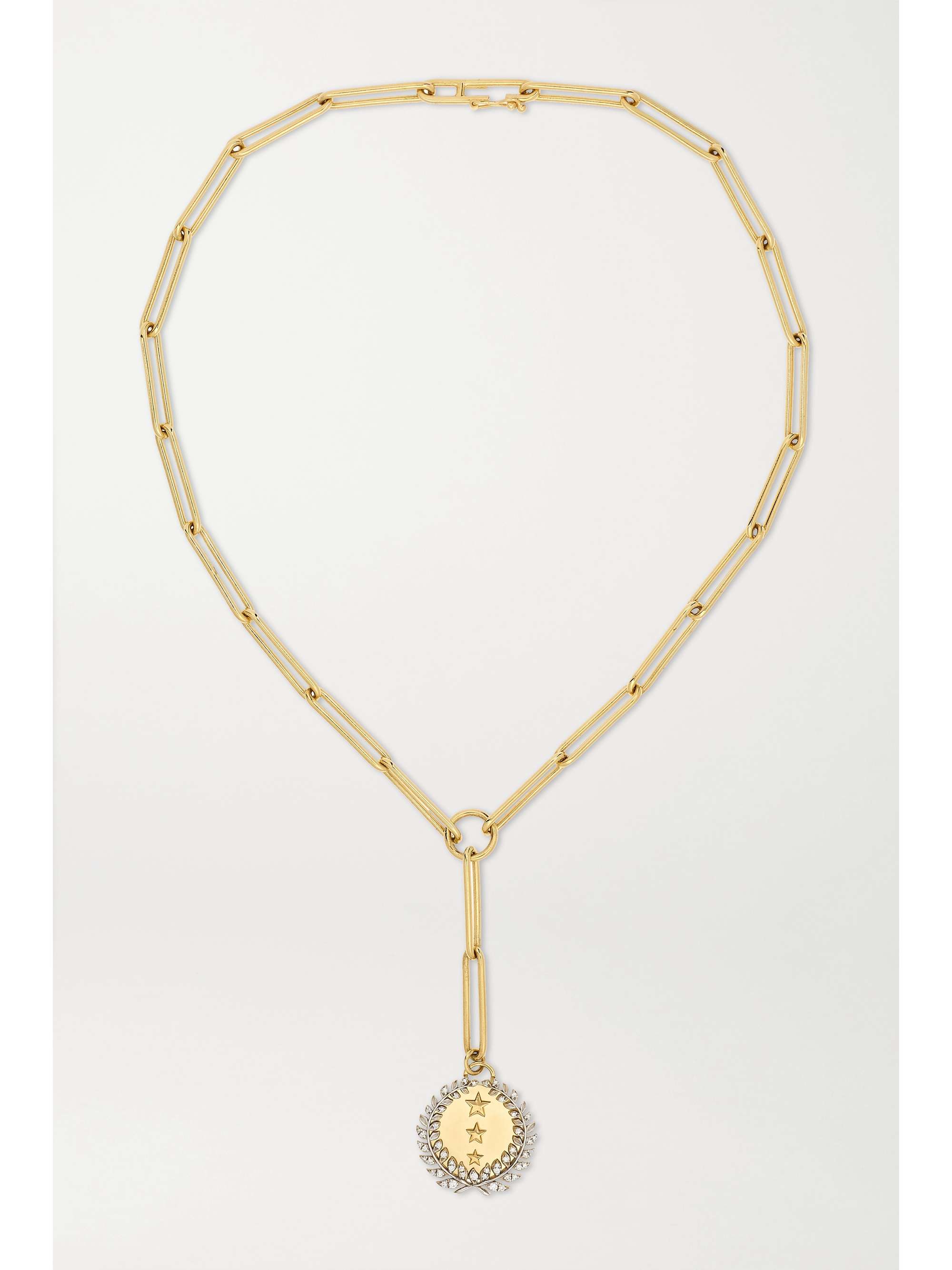 FOUNDRAE Per Aspera Ad Astra 18-karat gold diamond necklace