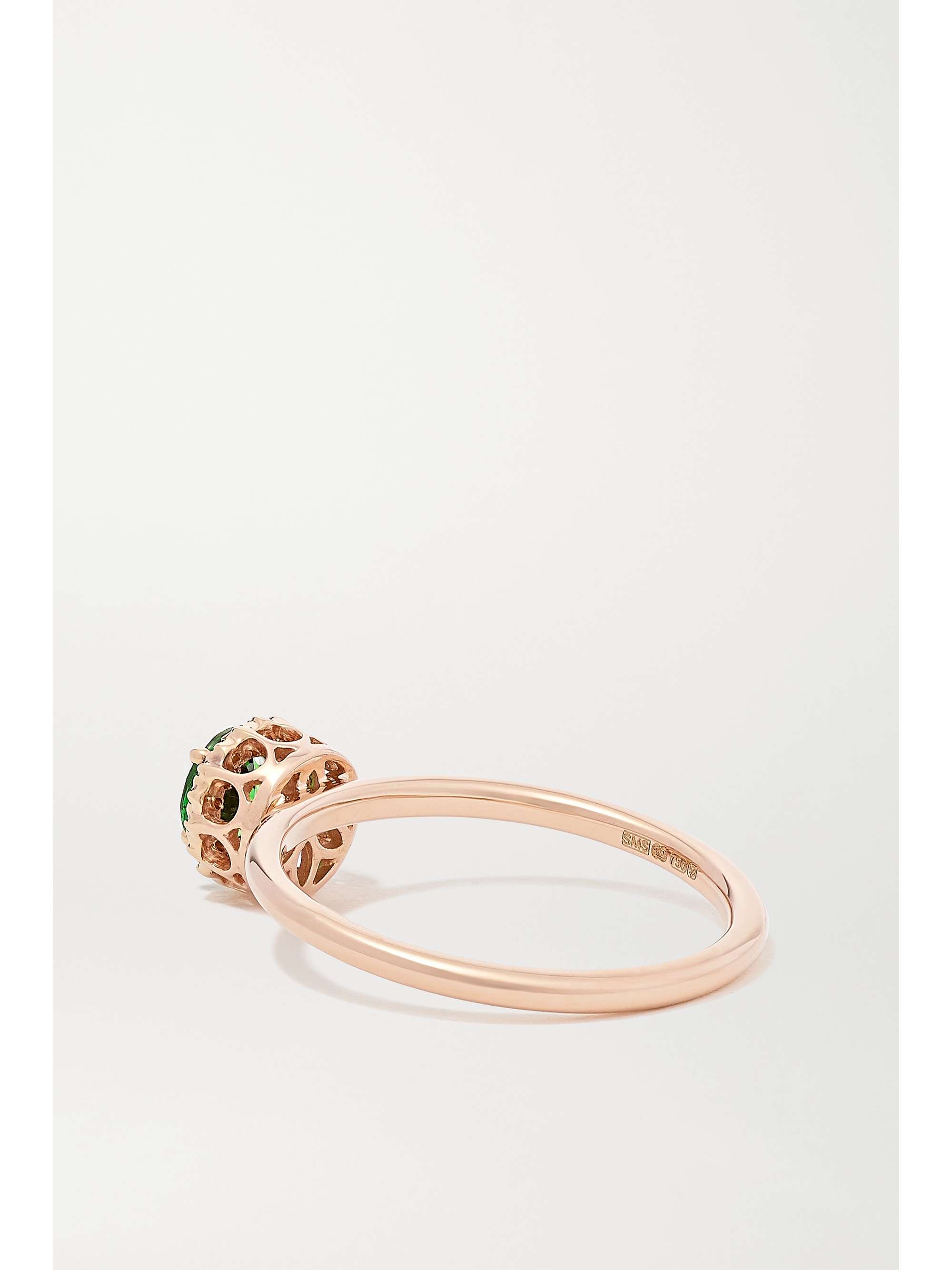 SELIM MOUZANNAR Beirut Basic 18-karat rose gold, tsavorite and diamond ring