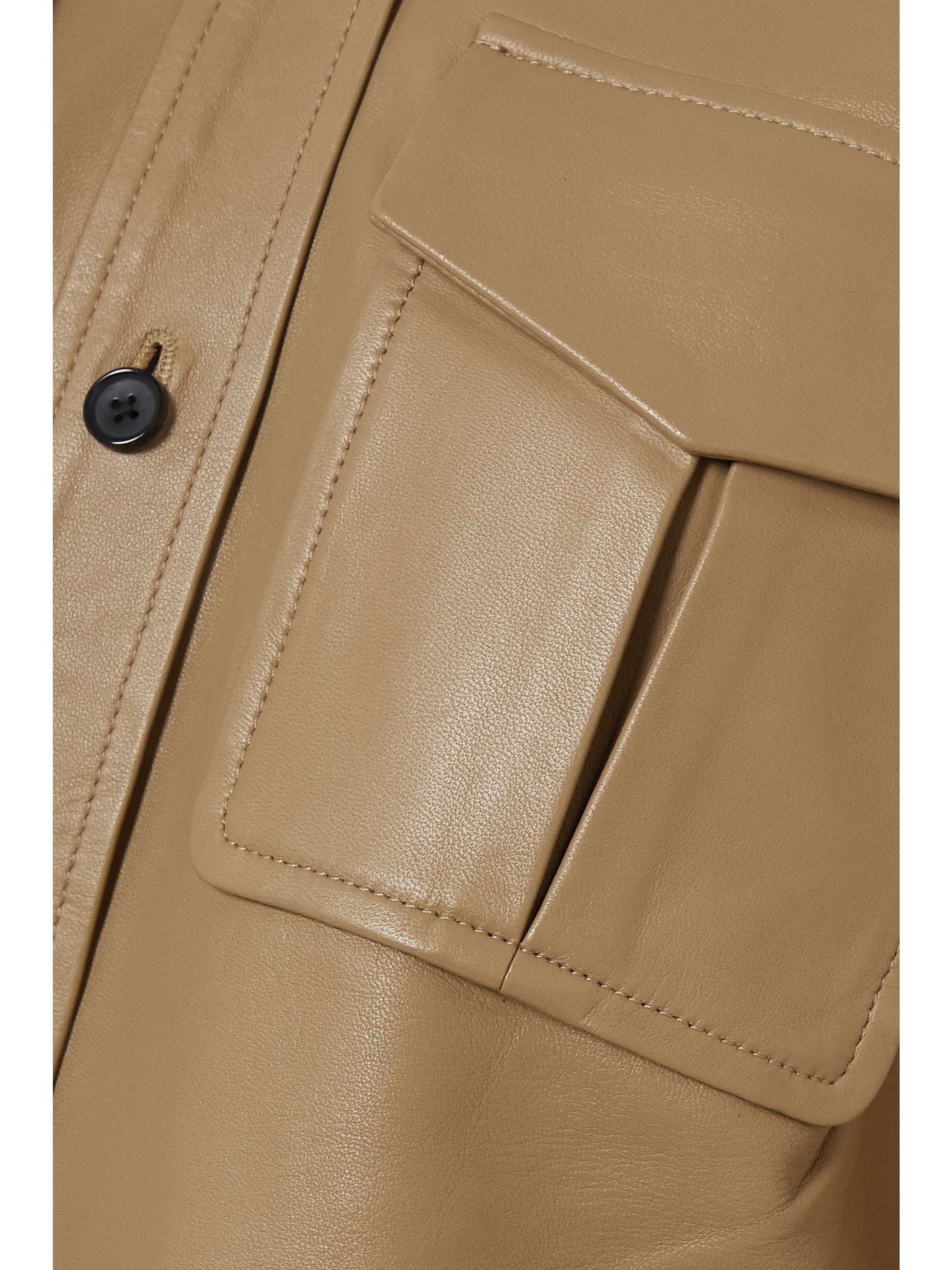 Beige Garcella leather shirt 