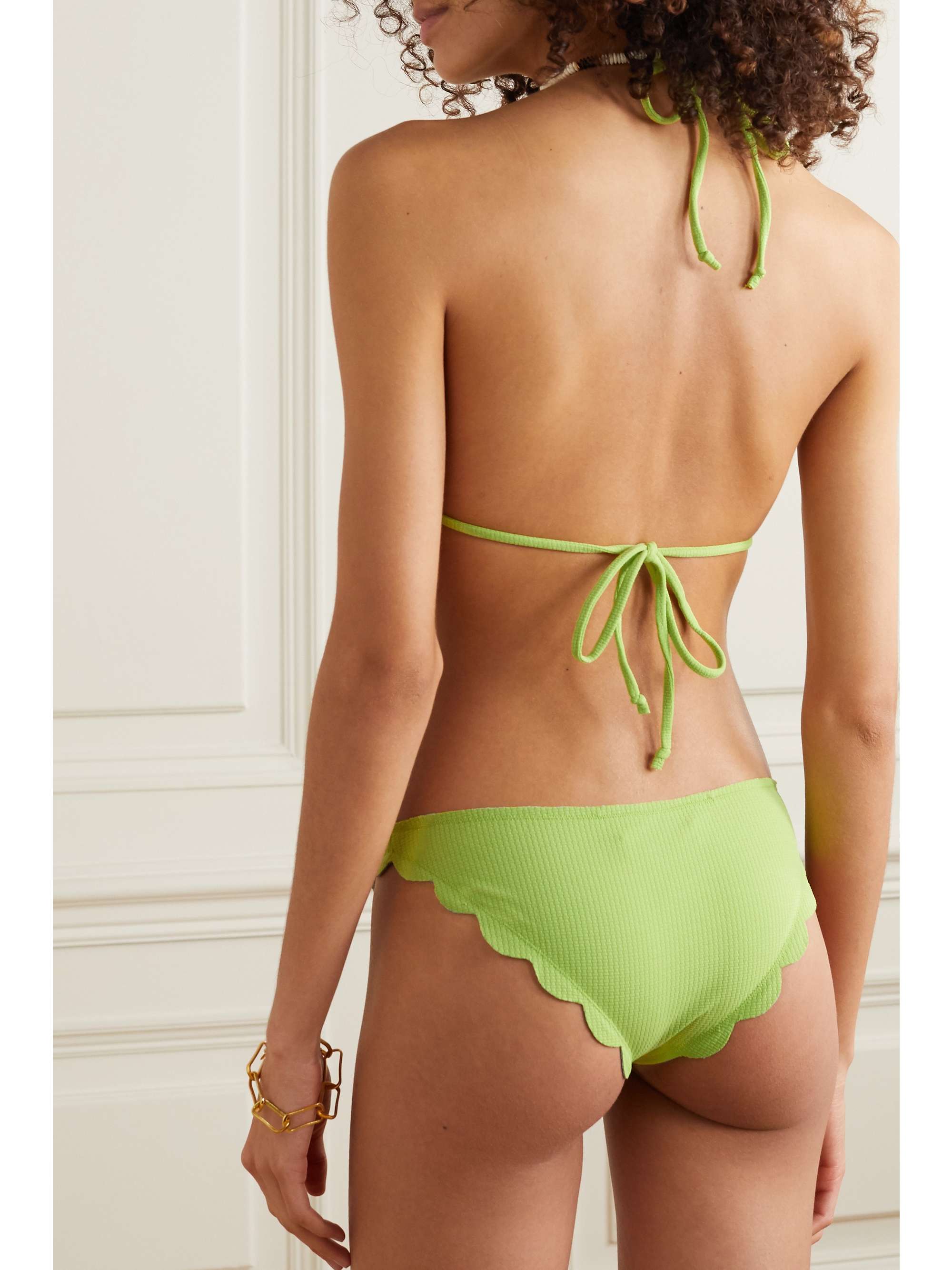 MARYSIA Broadway reversible scalloped triangle bikini top