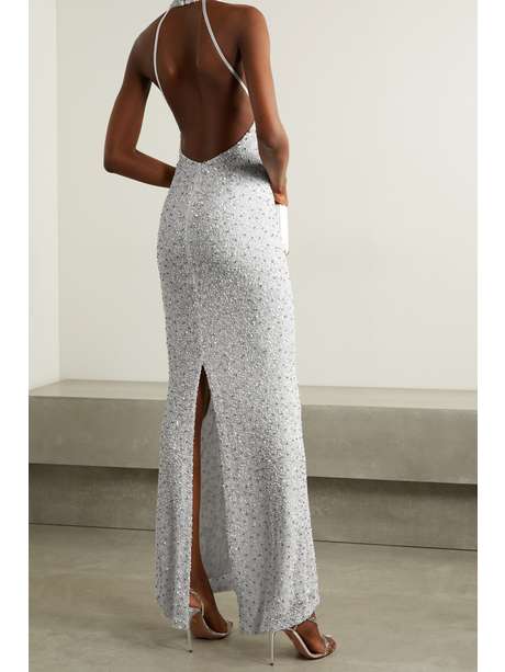 RETROFÊTE Olivia embellished tulle halterneck gown | NET-A-PORTER