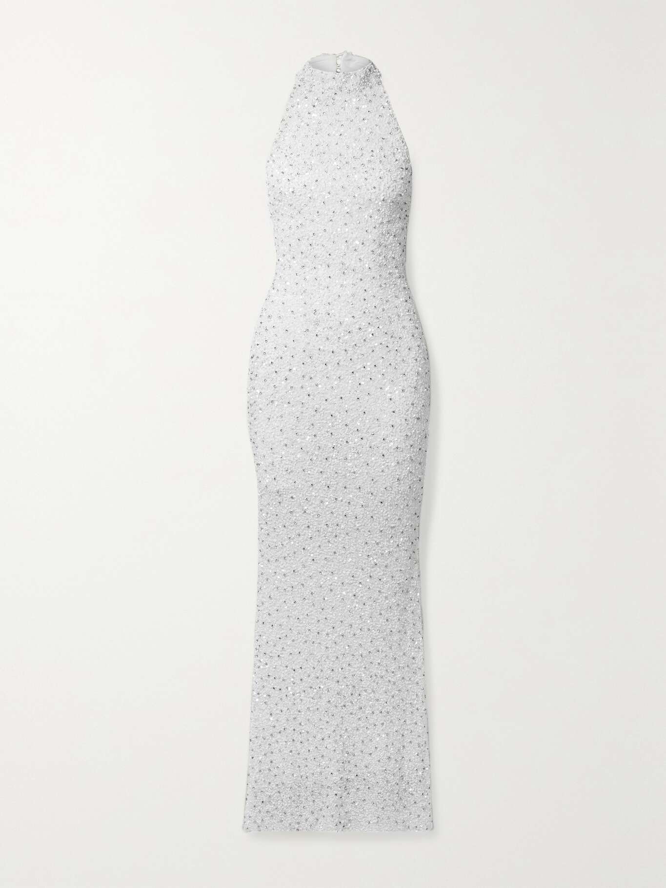 retrofête olivia embellished tulle halterneck gown