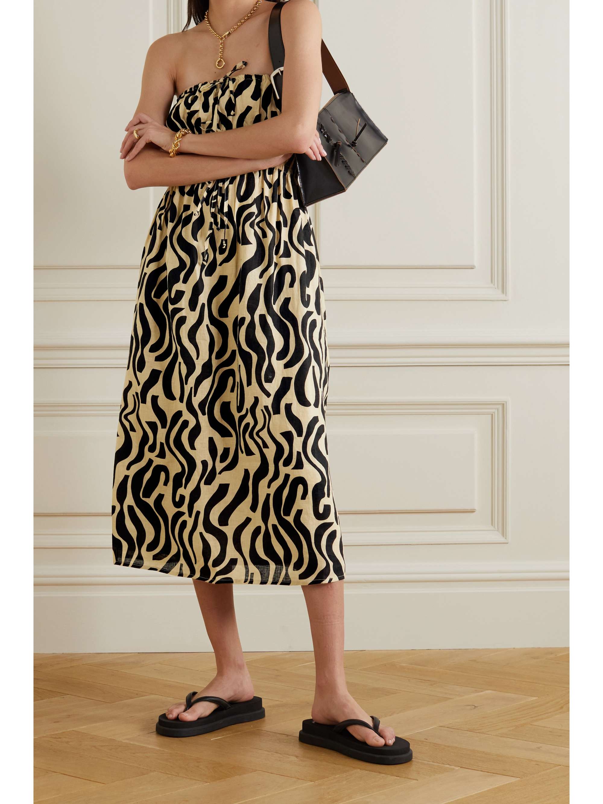 printed linen midi dress | FAITHFULL 