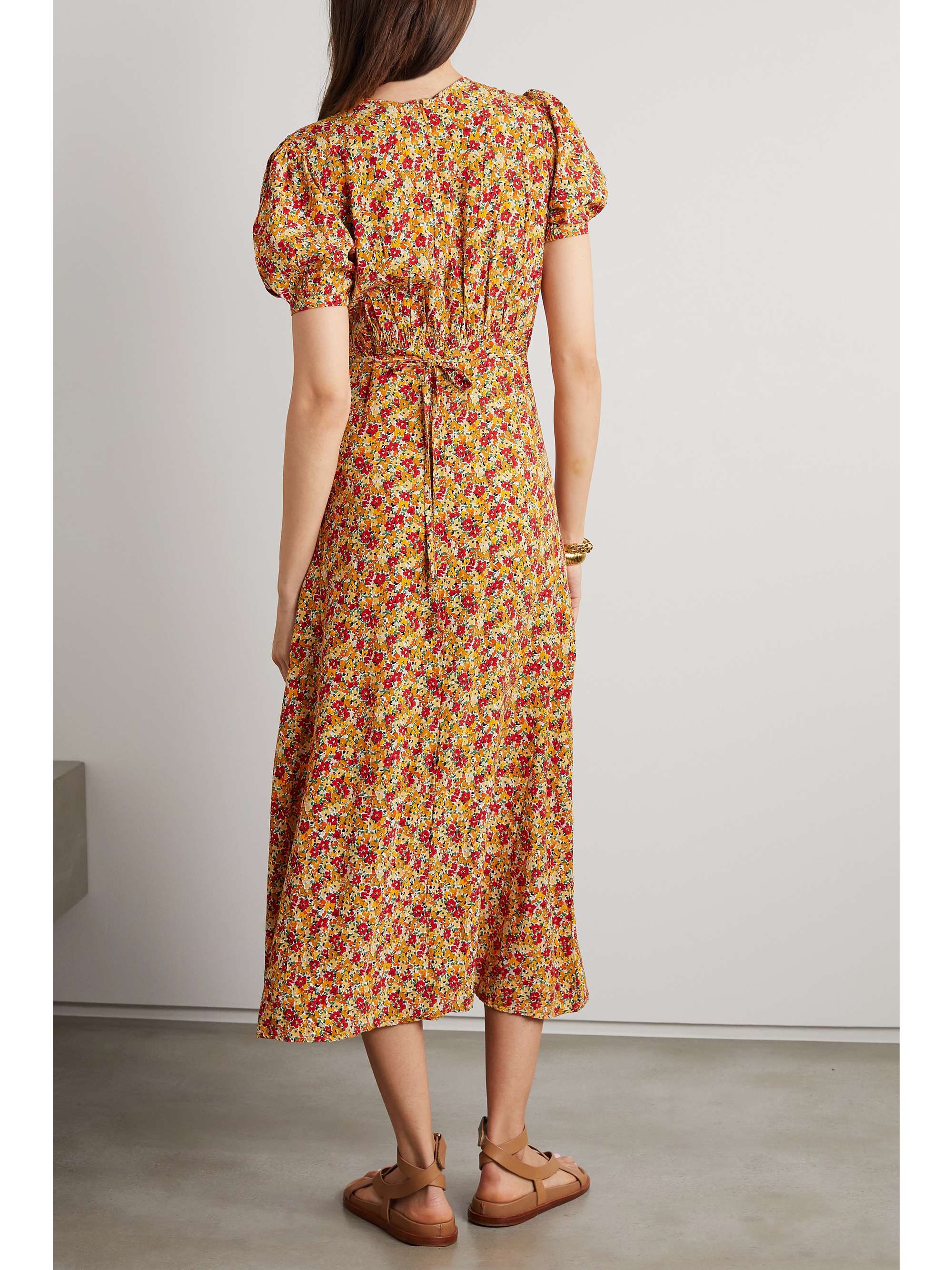FAITHFULL THE BRAND Bellavista floral-print crepe midi dress | NET-A-PORTER
