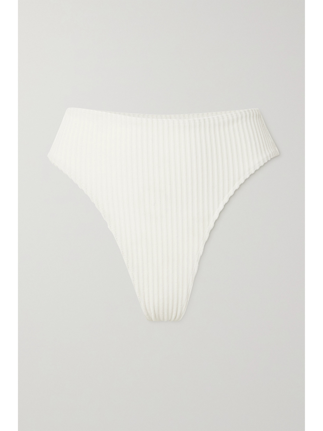 Faithfull The Brand + Net Sustain Chania Ribbed Bikini Briefs - Off-white