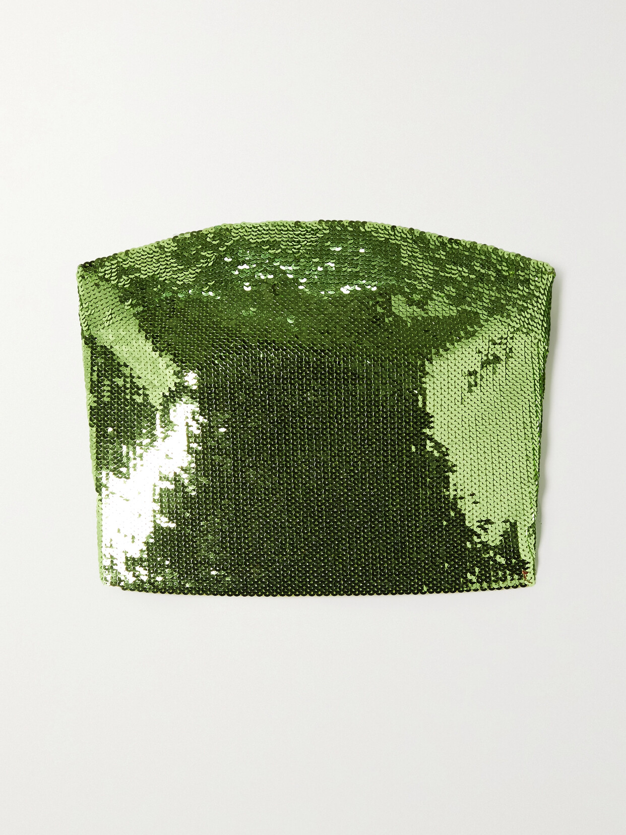 Loewe + Paula's Ibiza Strapless Sequined Stretch-crepe Top - Green