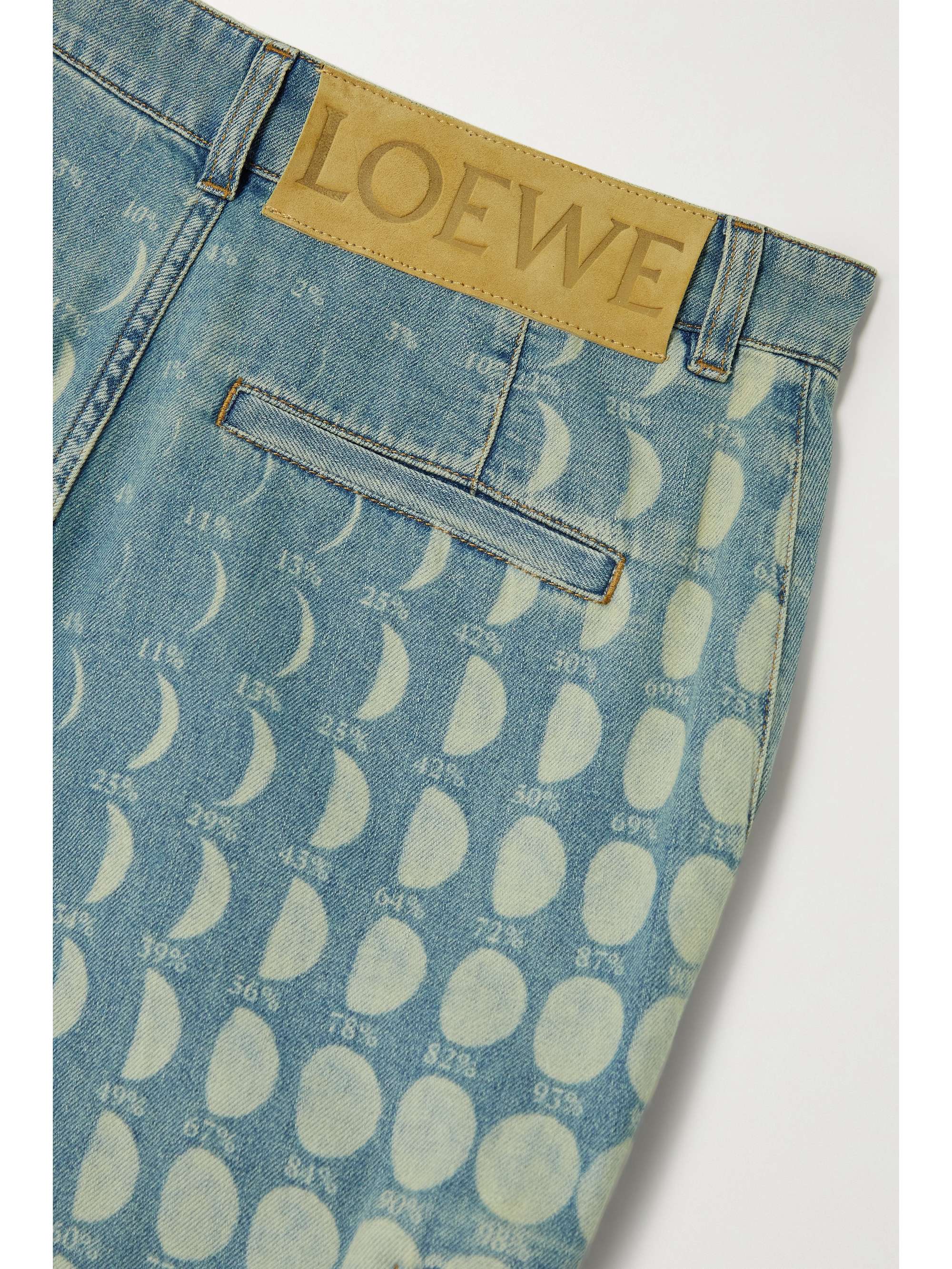 LOEWE + Paula's Ibiza frayed high-rise wide-leg jeans