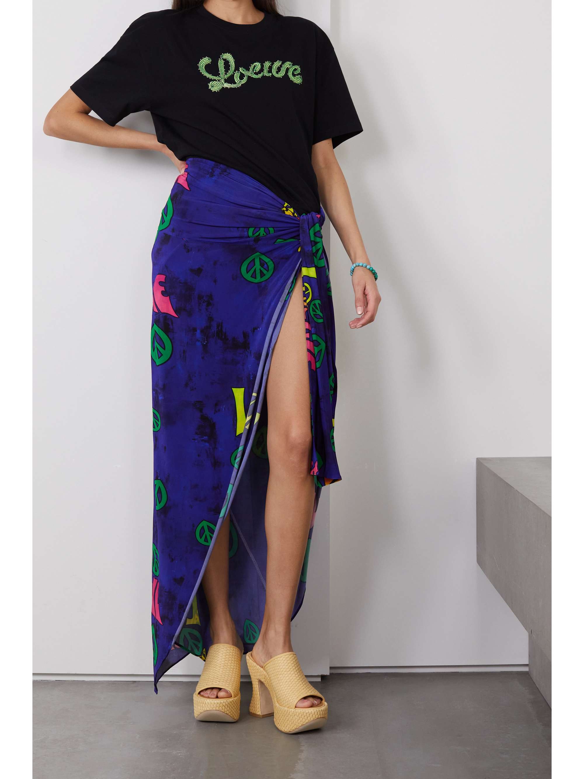 LOEWE + Paula's Ibiza printed crepe pareo